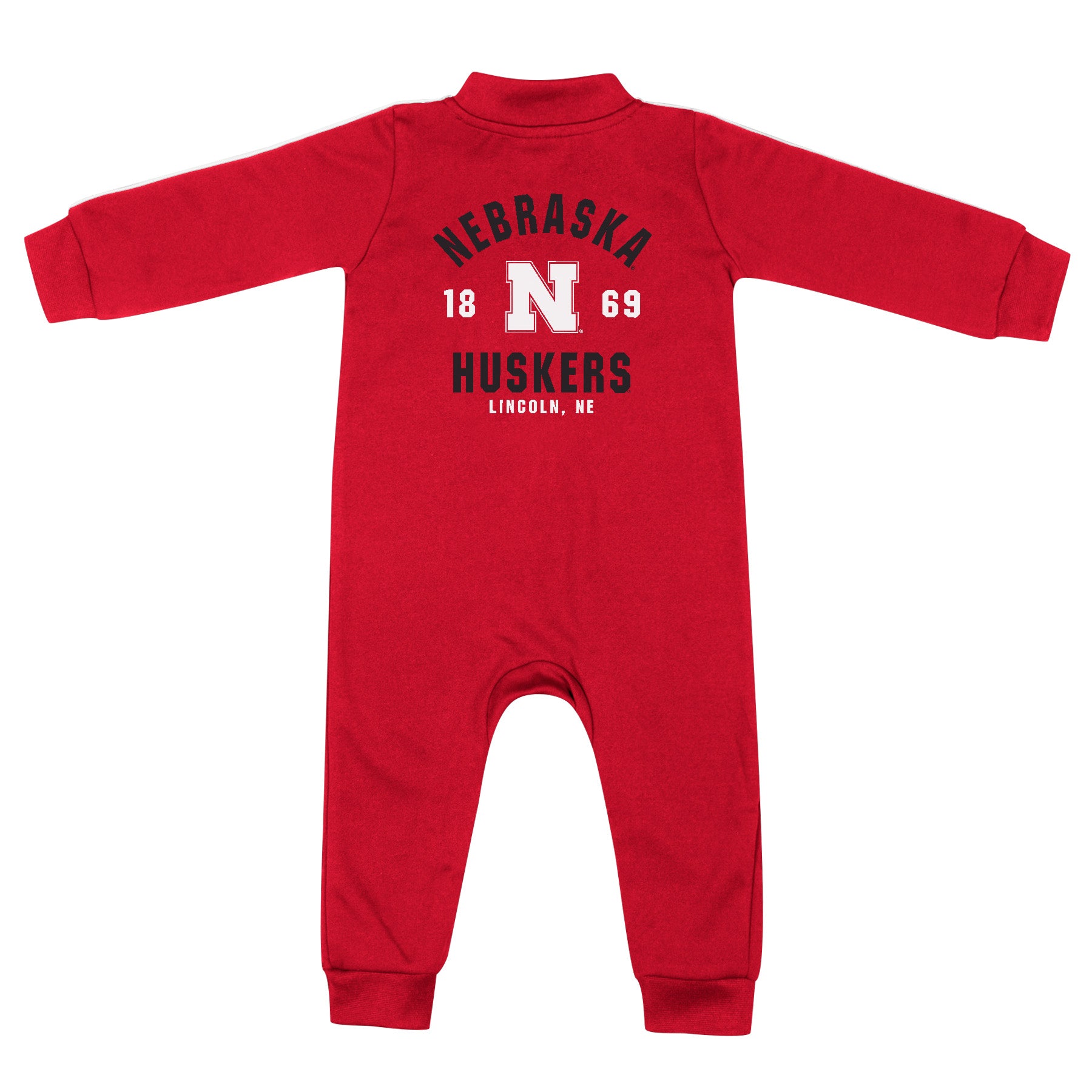 Infant Right On Track Romper in Red - Nebraska Cornhuskers