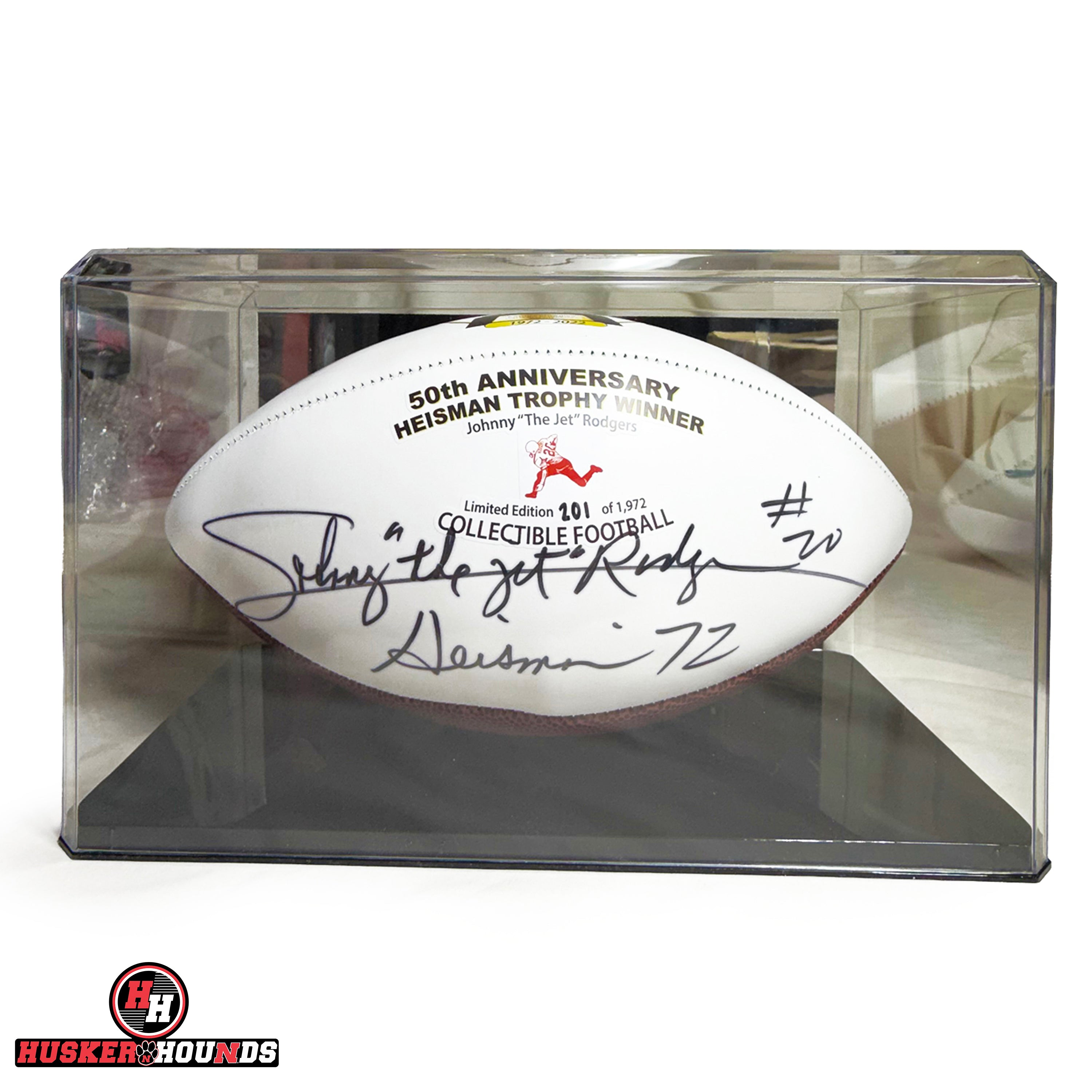 Johnny Rodgers Signed Autographed Official Football - Nebraska Cornhuskers