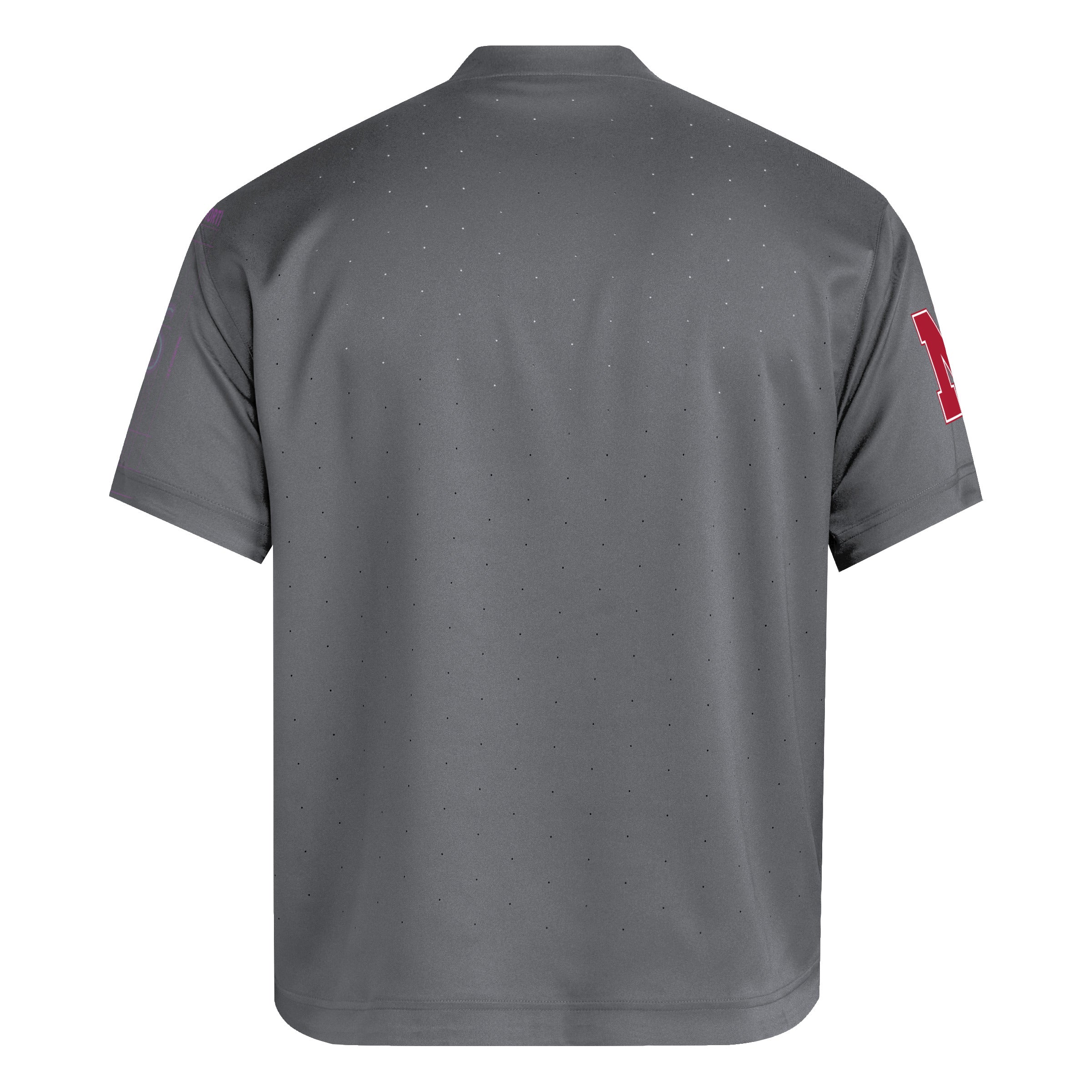Adidas Grey Sideline Baseball Jersey - Nebraska Cornhuskers
