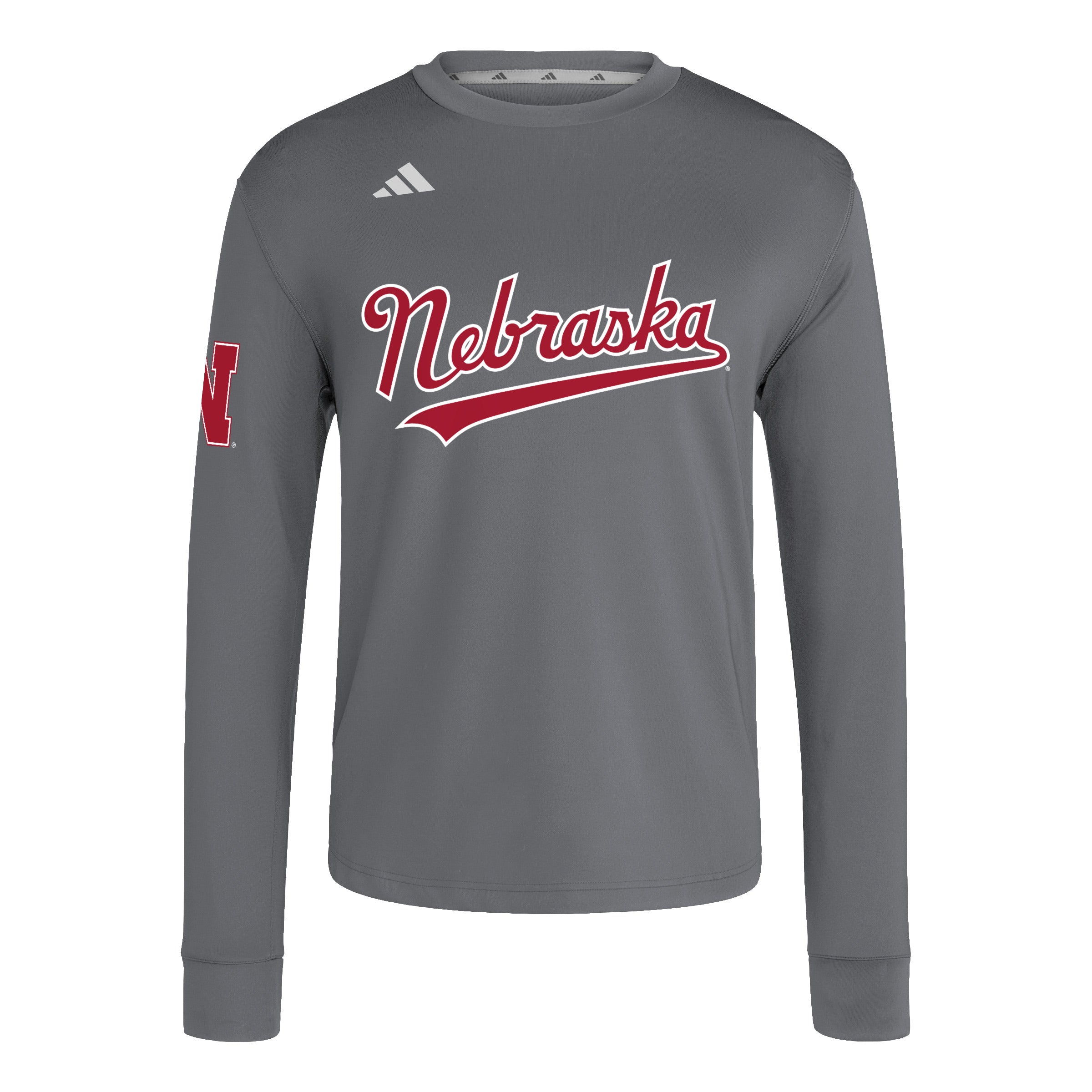 Grey Adidas Dugout Crew - Nebraska Cornhuskers