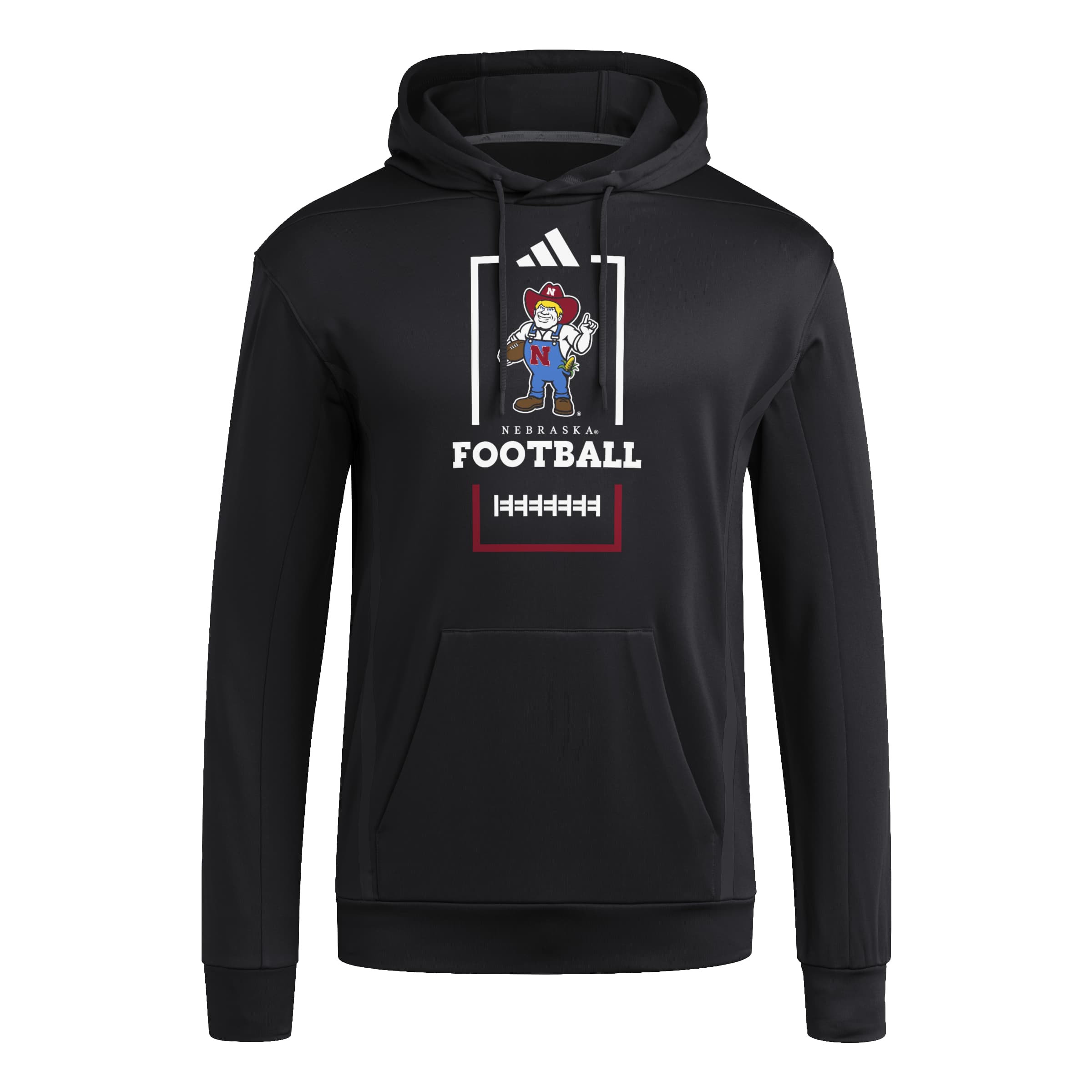 Black Adidas Game and Go Training No Logo Herbie Husker Hoodie - Nebraska Cornhuskers