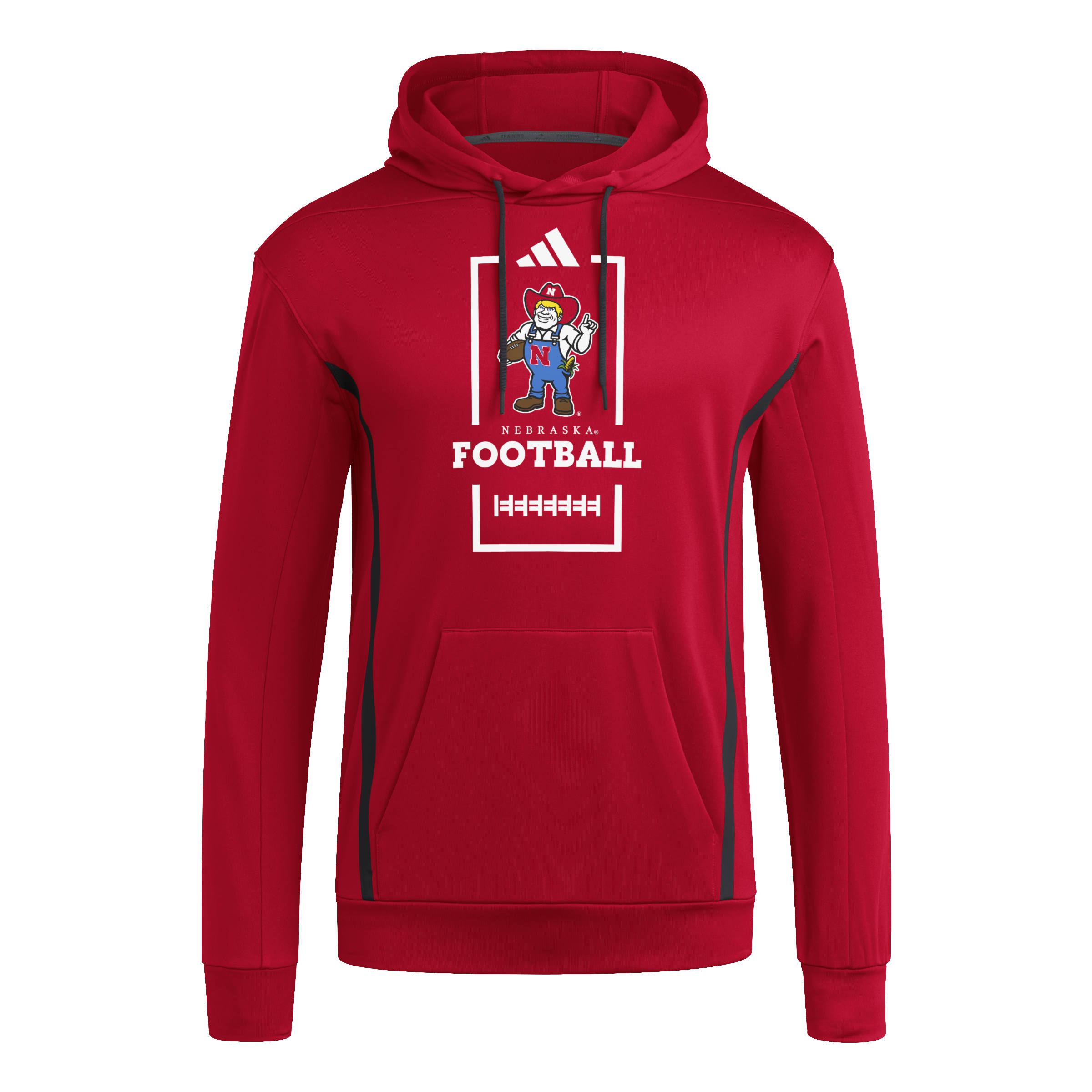 Red Adidas Game and Go Training No Logo Herbie Husker Hoodie - Nebraska Cornhuskers