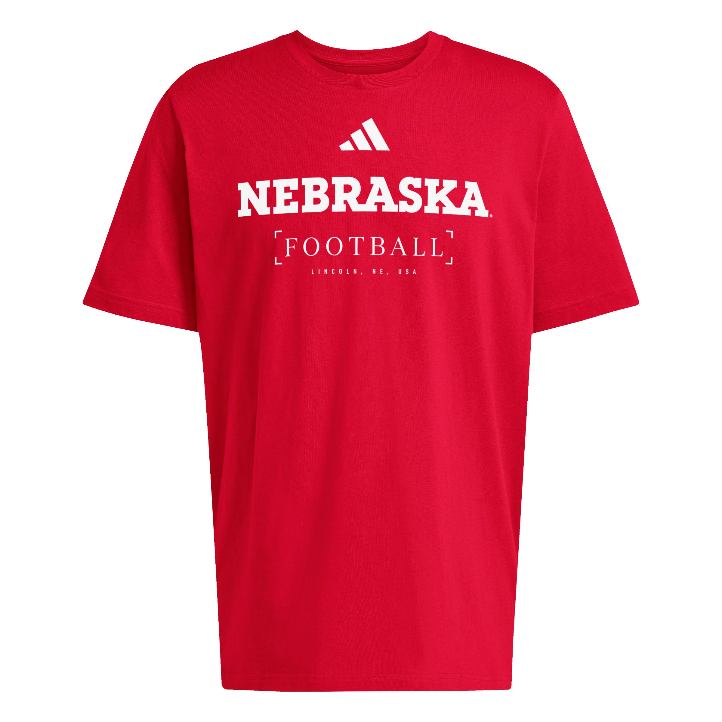 Red Adidas Men's HOB 2026 Short Sleeve Tee - Nebraska Cornhuskers