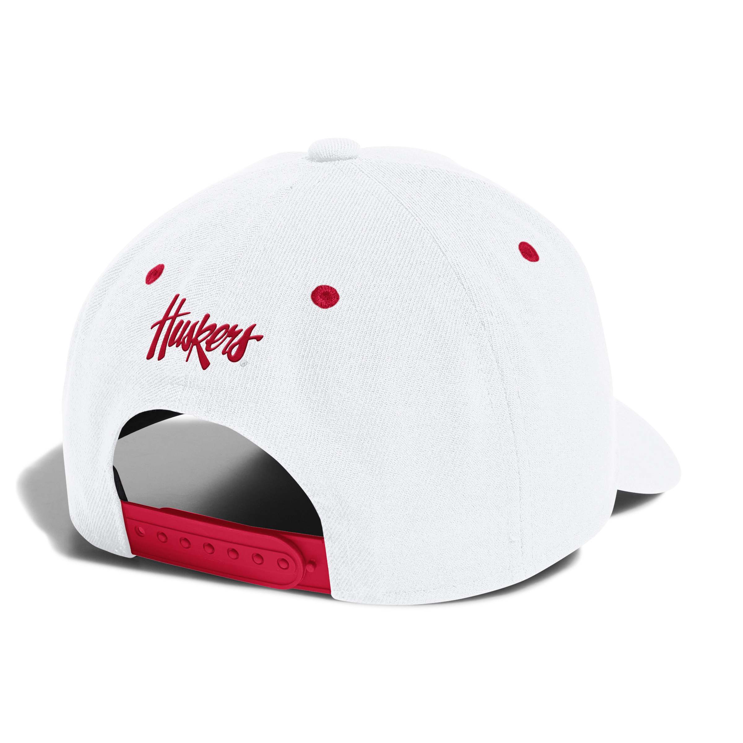 White Adidas Low-Profile A-Frame Hat - Nebraska Cornhuskers