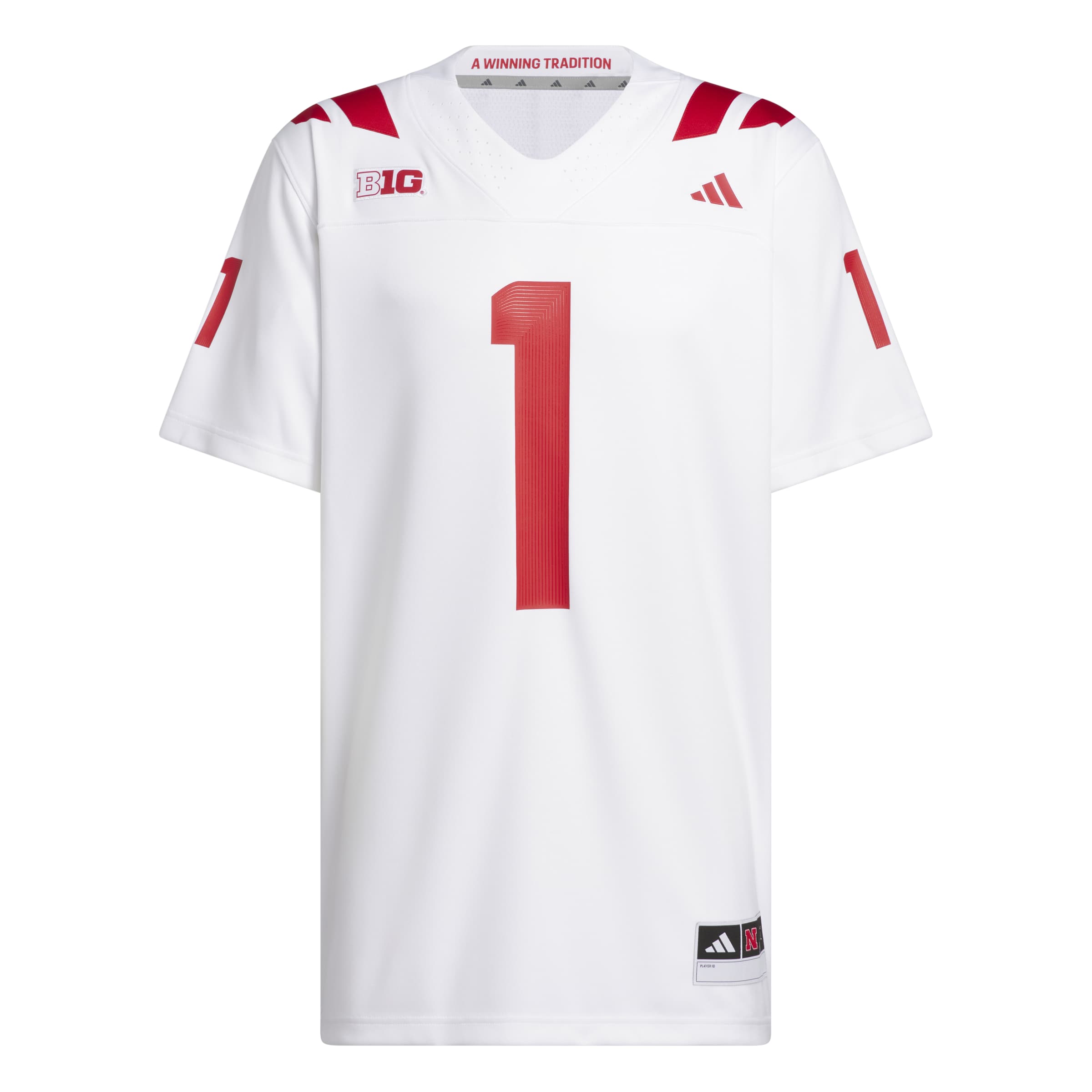 2026 White Adidas Premier Nebraska Away Jersey - Nebraska Cornhuskers