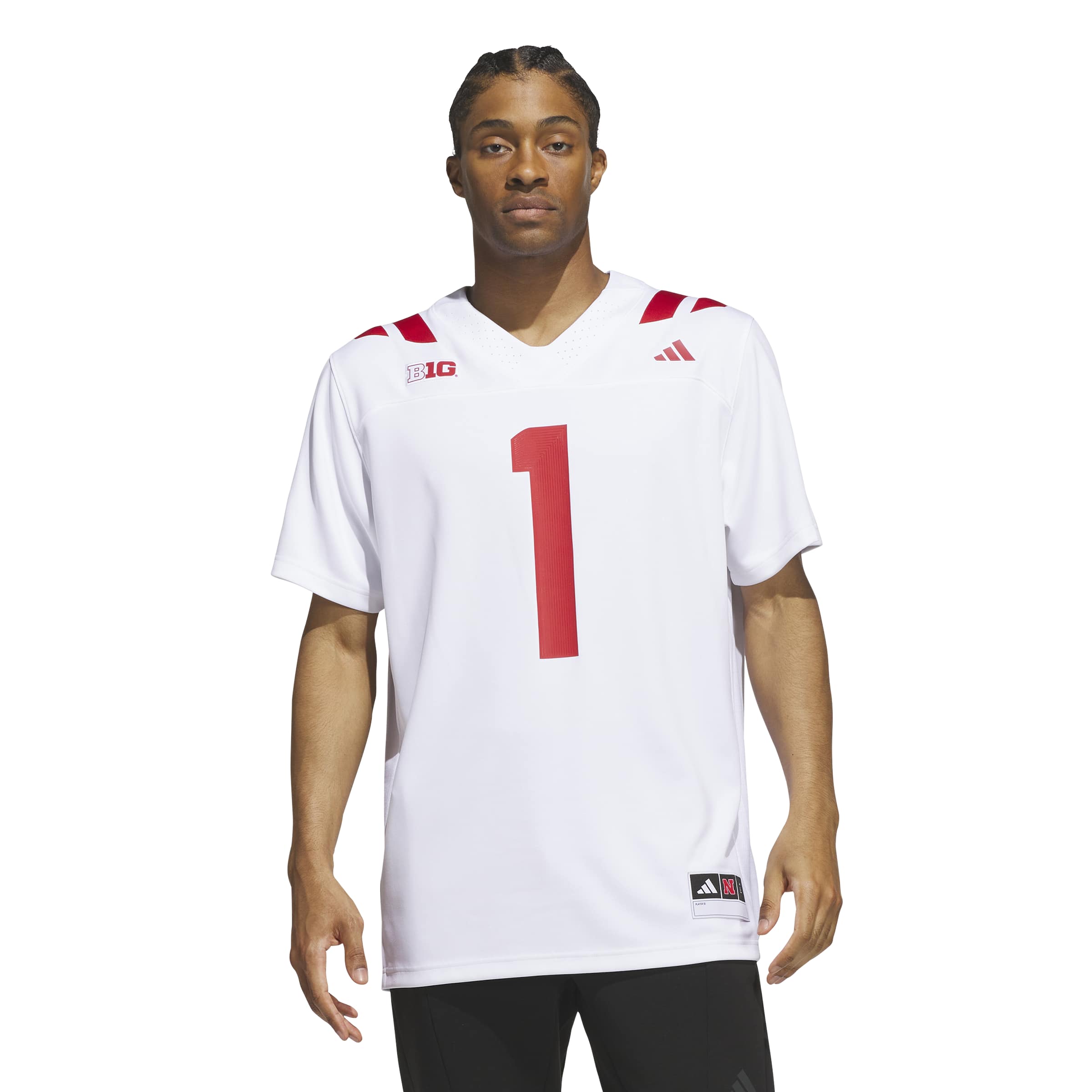 2026 White Adidas Premier Nebraska Away Jersey - Nebraska Cornhuskers