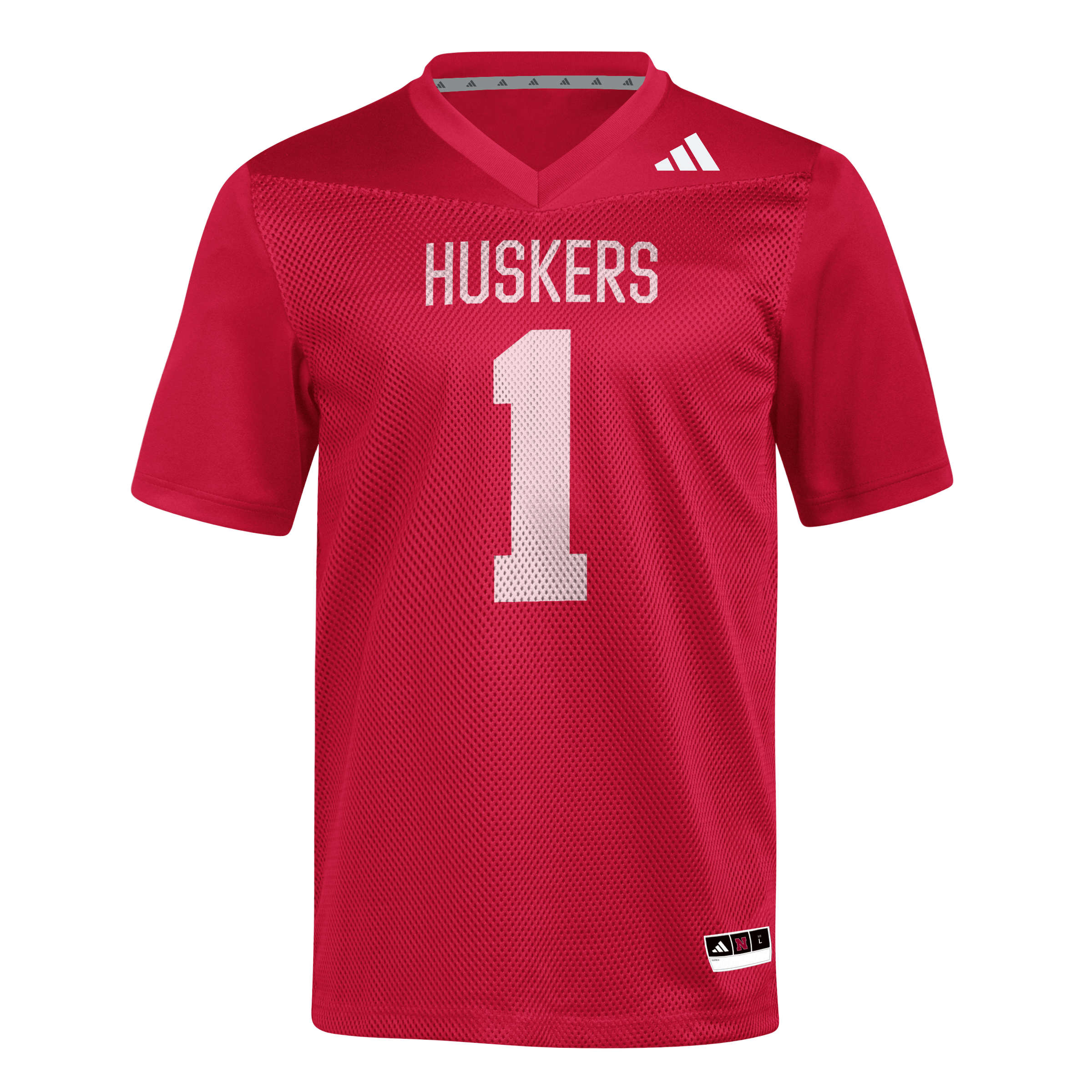 Red Adidas Nebraska Tailgate Jersey - Nebraska Cornhuskers