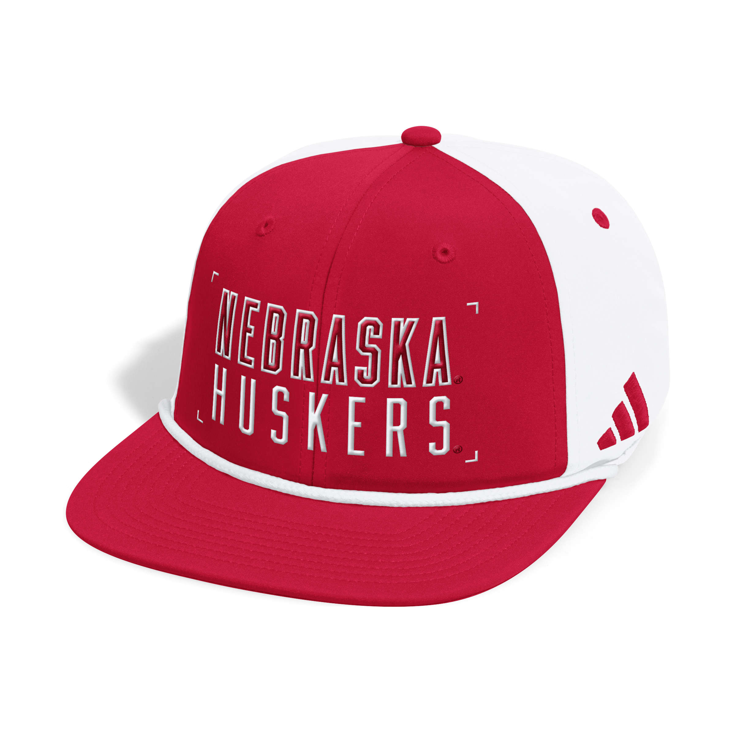 Red Adidas Low-Profile Rope Adjustable Hat - Nebraska Cornhuskers