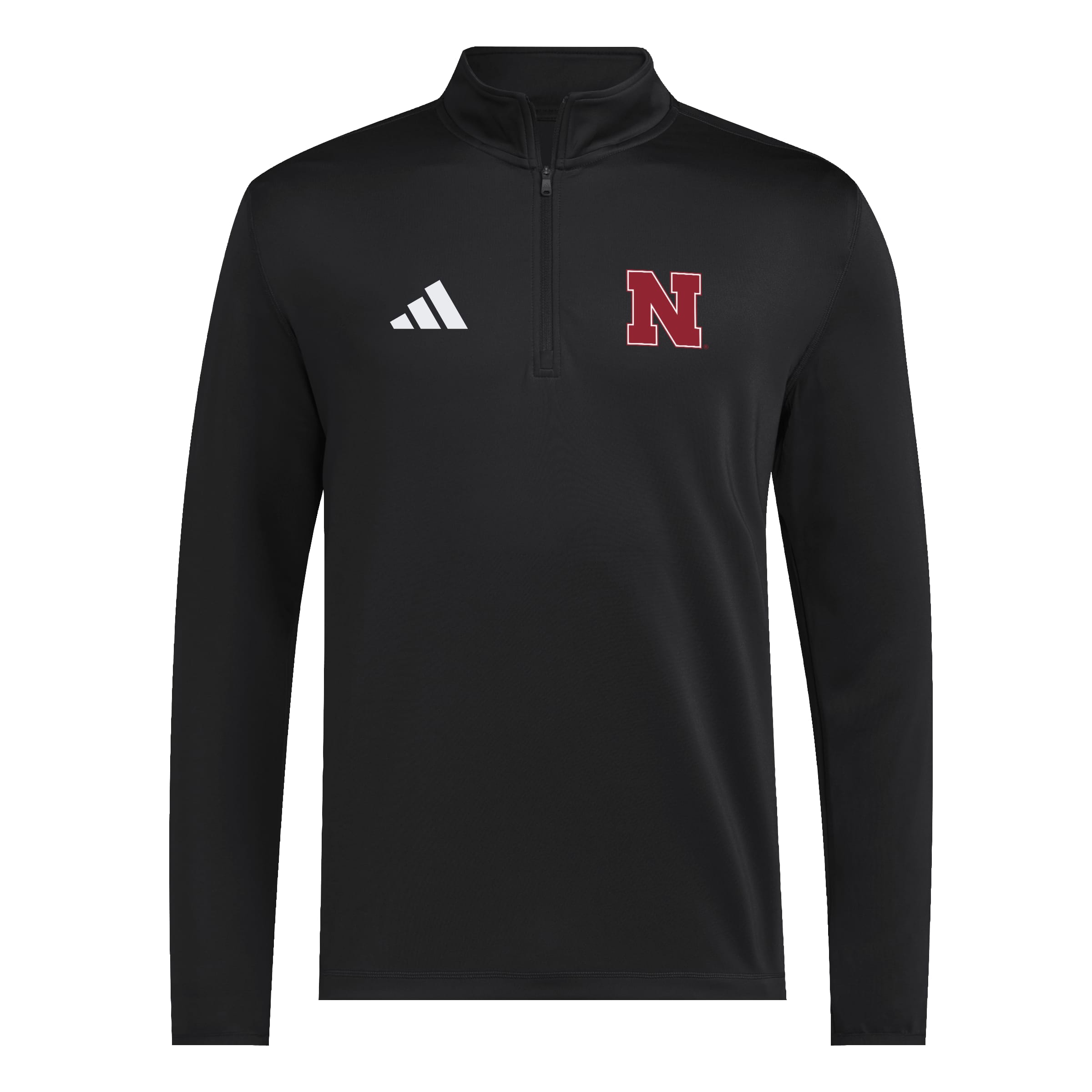 Black Adidas Men's Iron N 1/2 Zip Golf Jacket - Nebraska Cornhuskers
