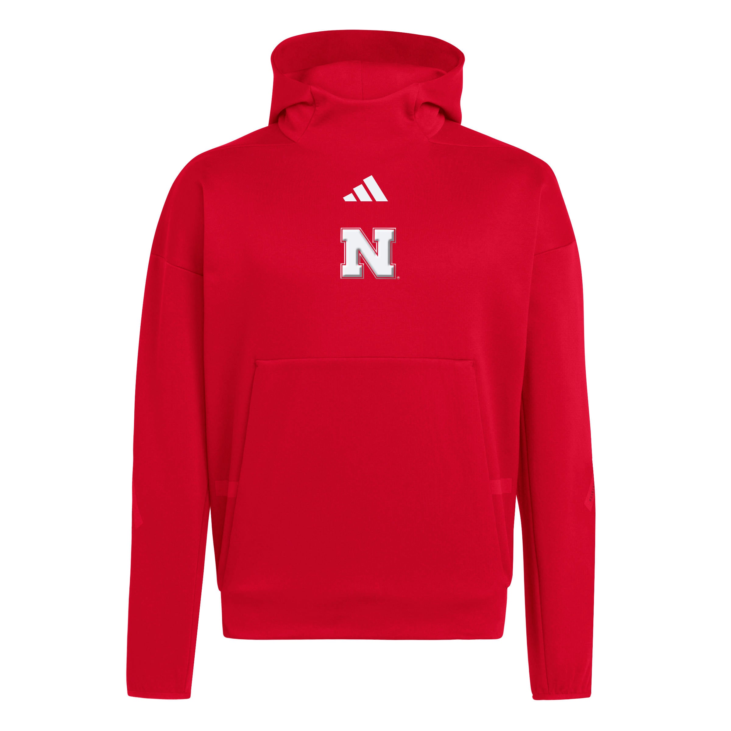 Red Adidas Men's Iron N Z.N.E. Pullover Hoodie - Nebraska Cornhuskers