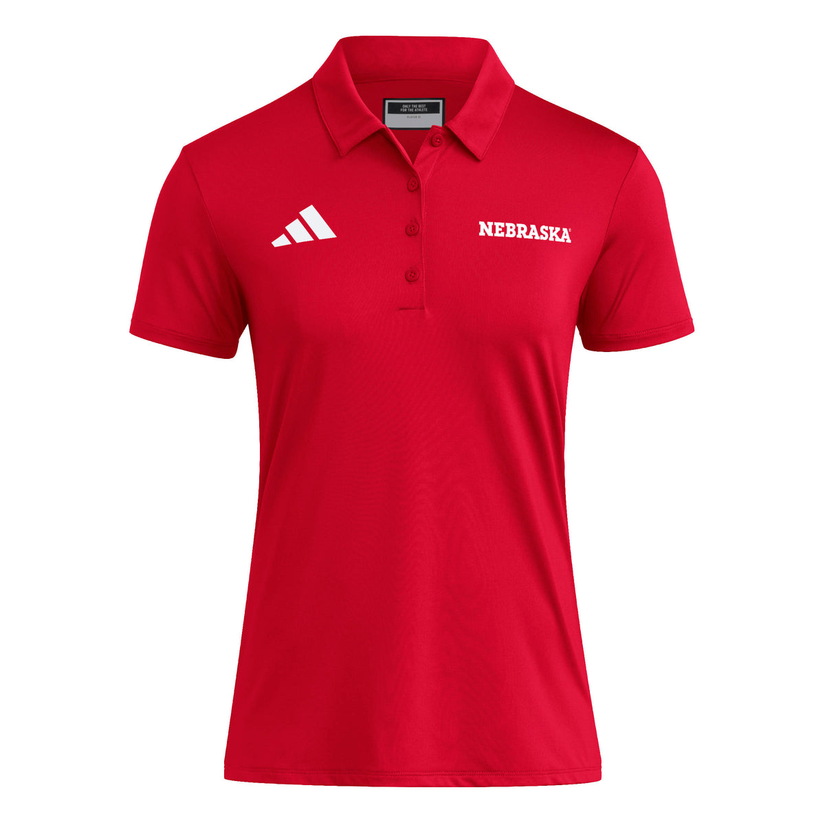 Red  Adidas Women's Nebraska Ultimate365 Golf Sideline Polo - Nebraska Cornhuskers