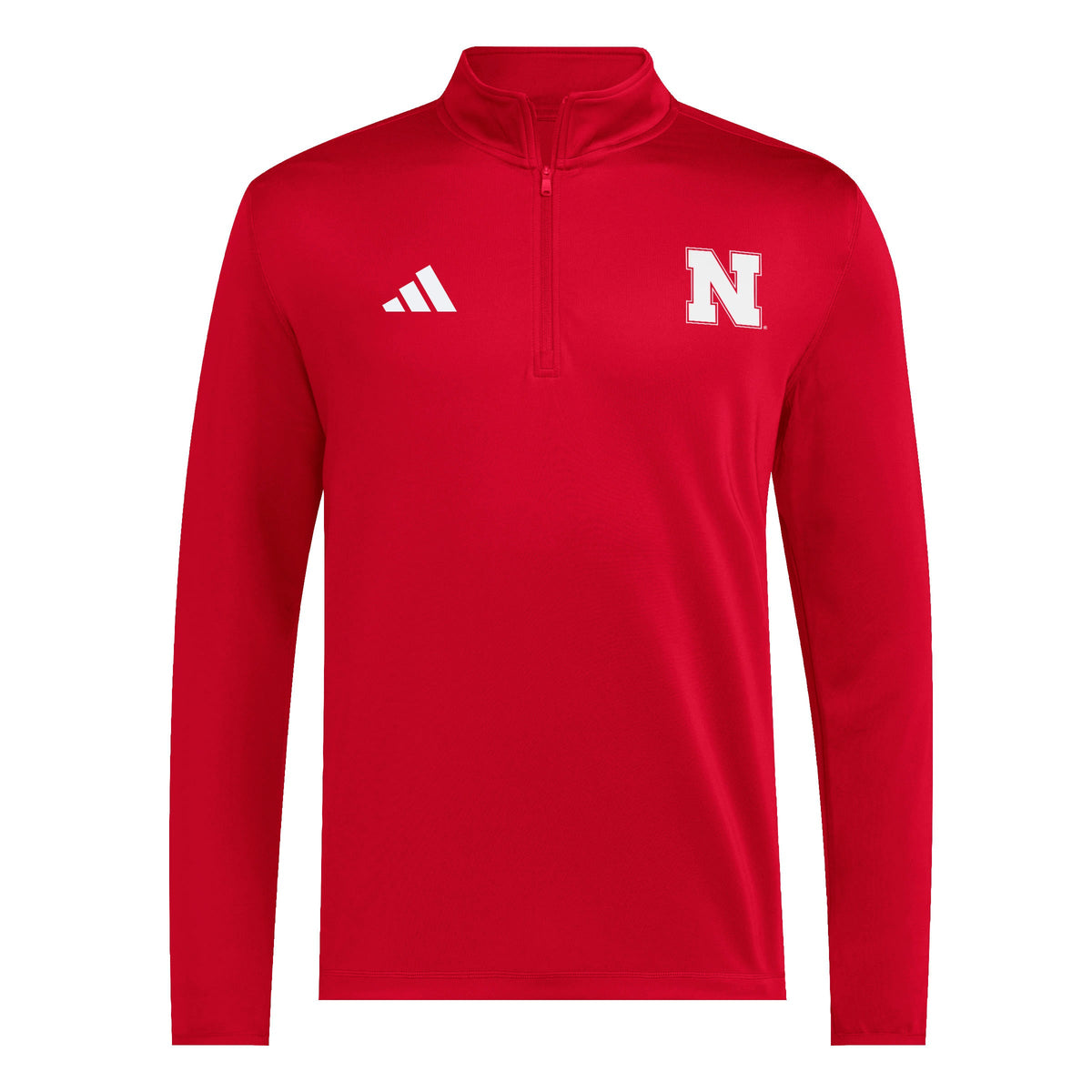 Red Adidas Men's Iron N Ultimate365 Woven Fabric 1/4 Zip - Nebraska Cornhuskers