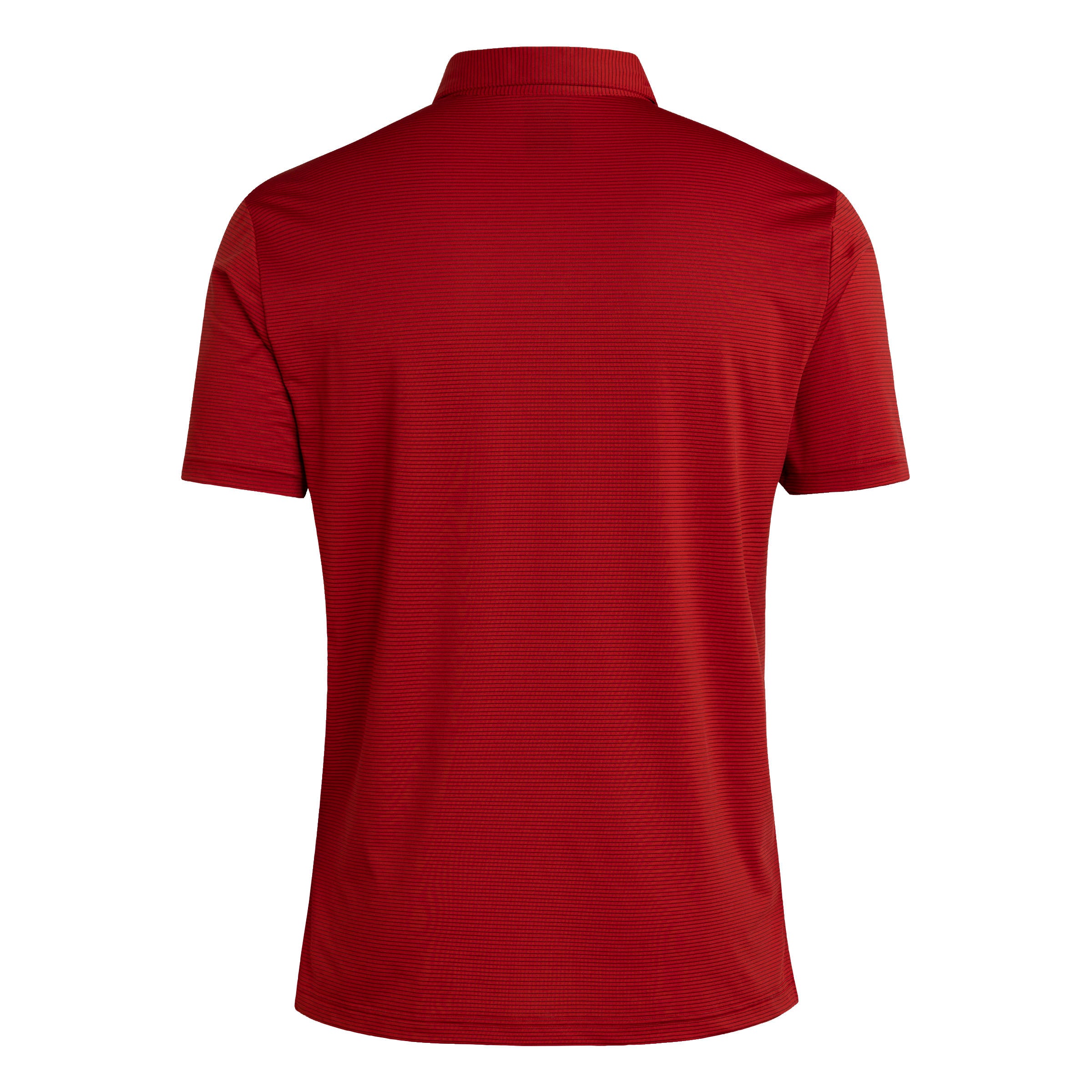 Red Adidas Men's Iron N Ultimate365 Striped Polo - Nebraska Cornhuskers