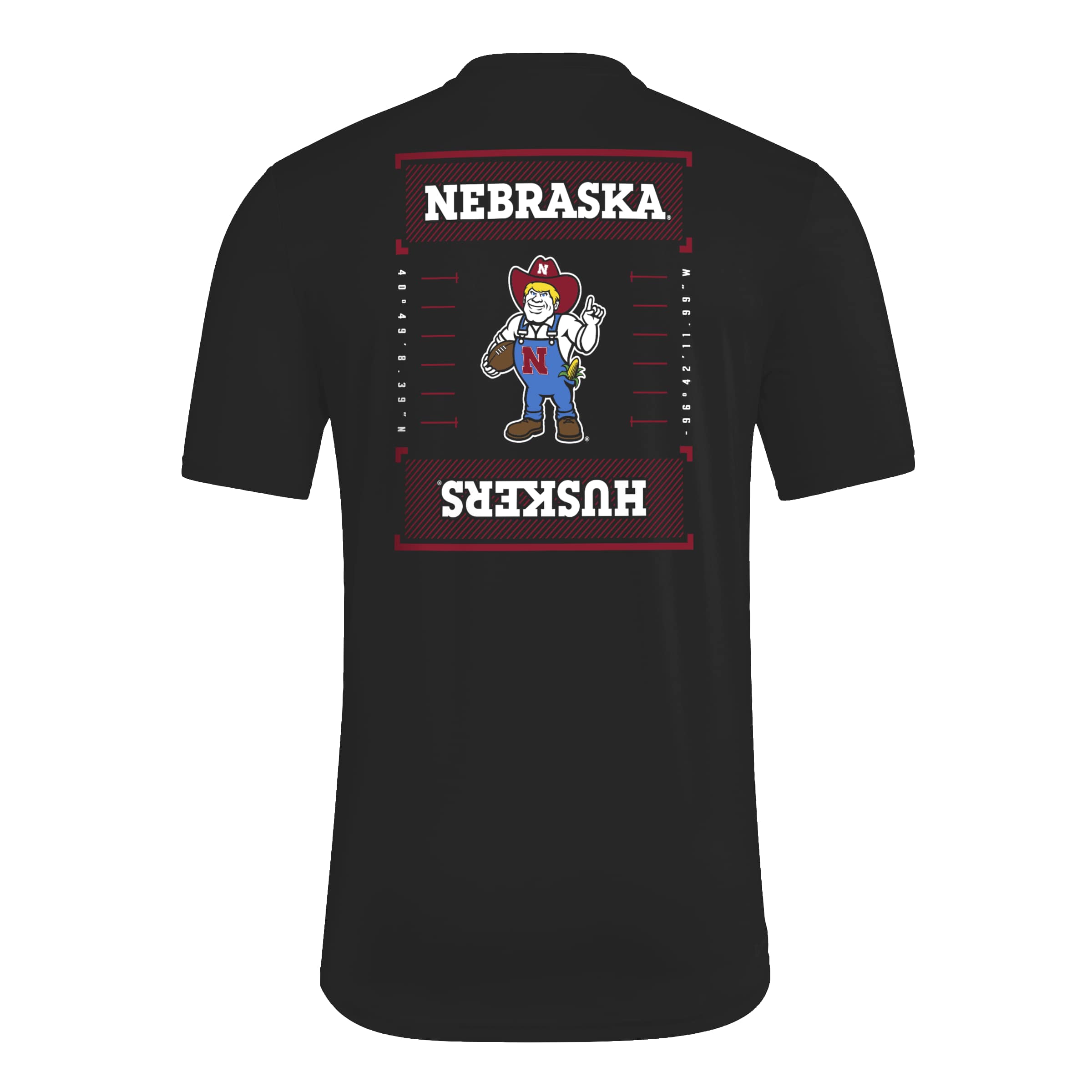 Black Adidas Men's Pregame Herbie Football Field Short Sleeve Tee - Nebraska Cornhuskers