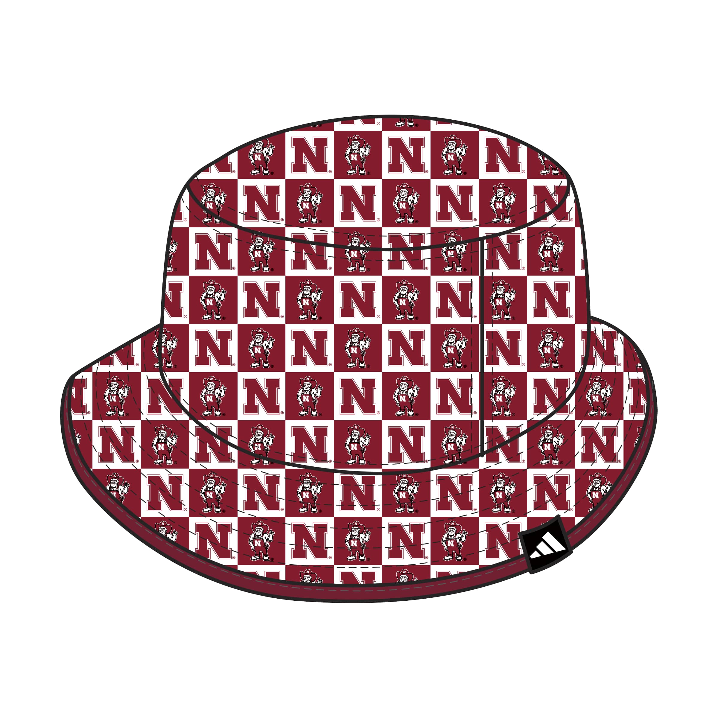 Adidas Reversible Printed Bucket Hat - Nebraska Cornhuskers