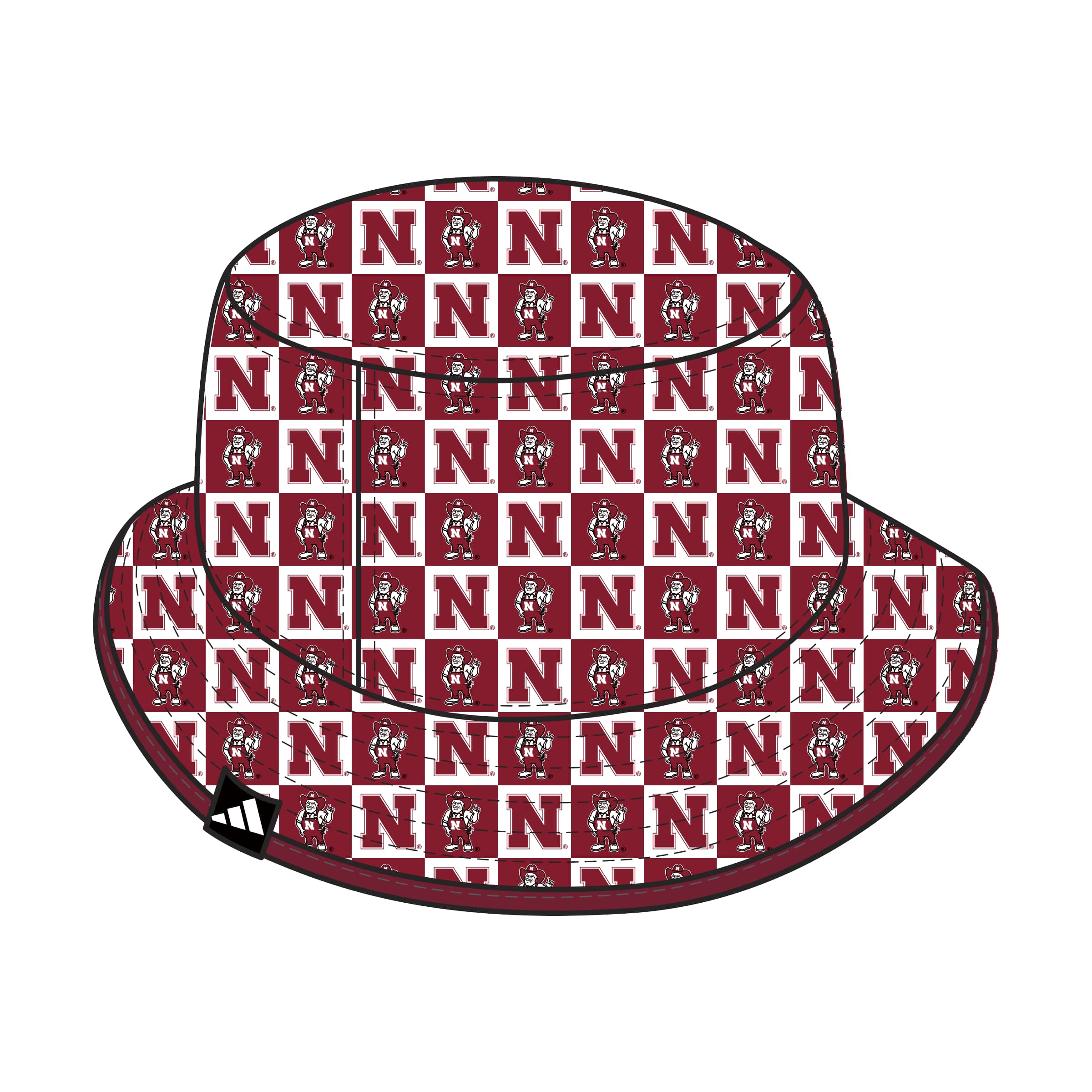 Adidas Reversible Printed Bucket Hat - Nebraska Cornhuskers