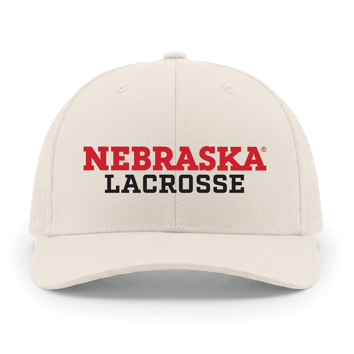Lacrosse Trucker Hat, Snapback, Curved Bill - Nebraska Cornhuskers