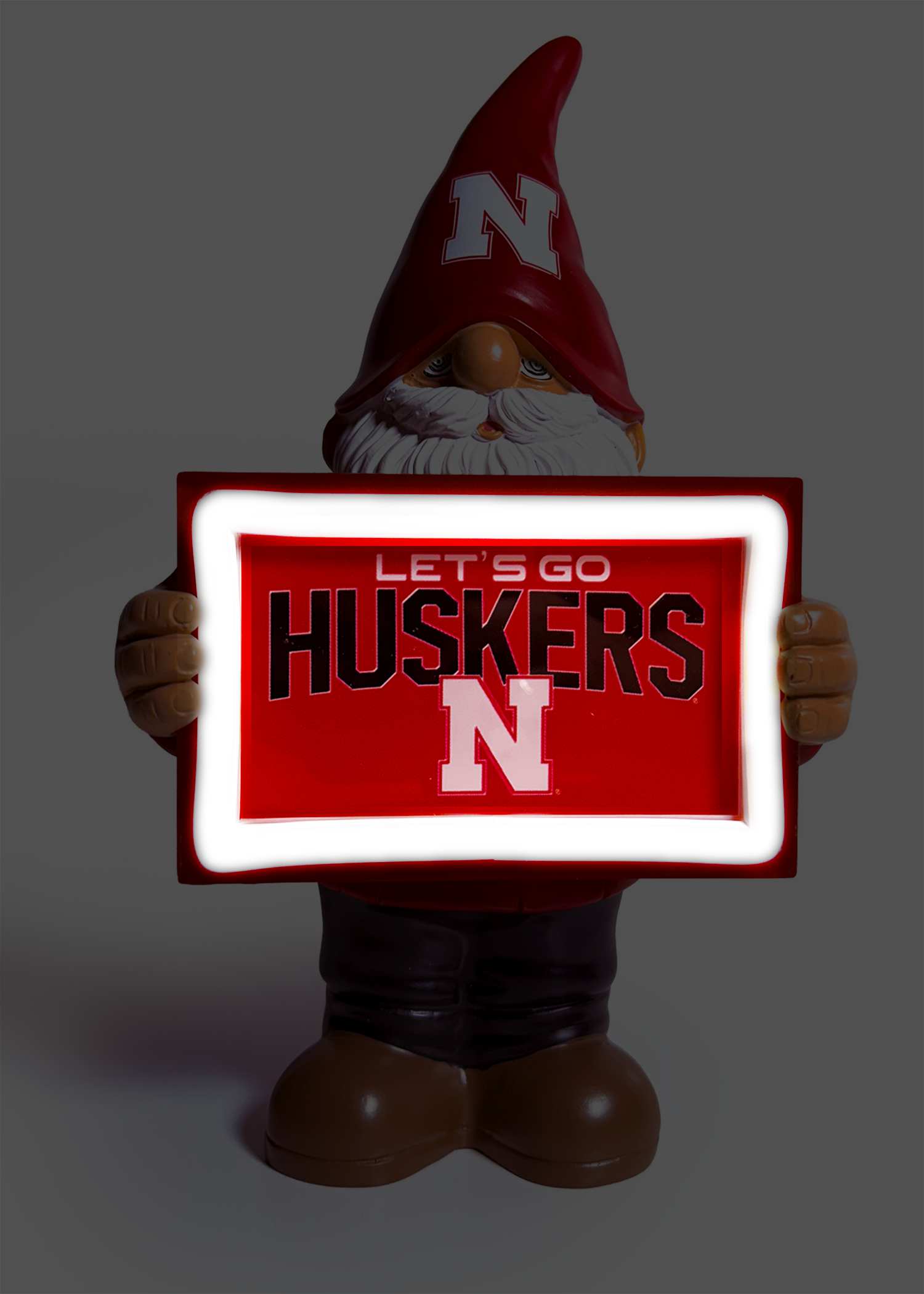 9" Light-Up Garden Gnome Nebraska Cornhuskers