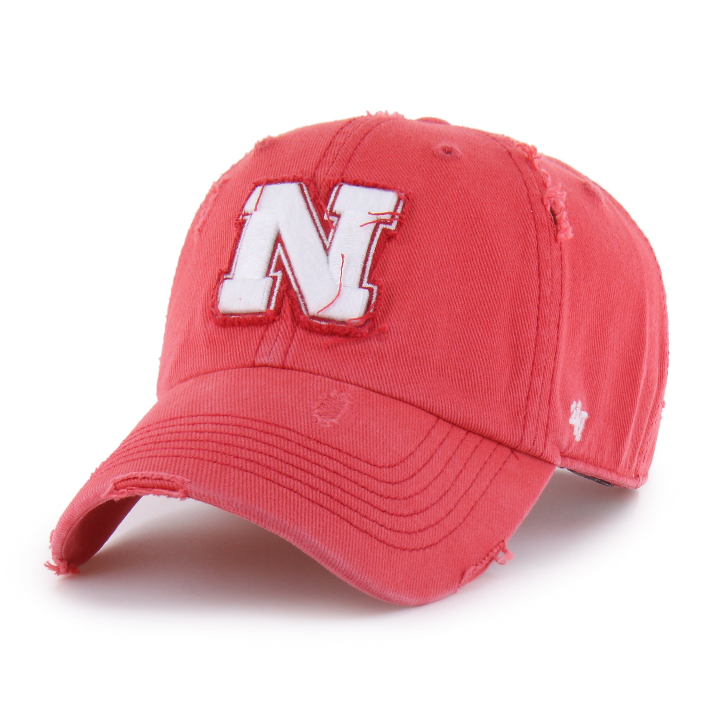 Light Habanero Red Weathered '47 Clean Up Hat, Curved Bill, Strapback - Nebraska Cornhuskers