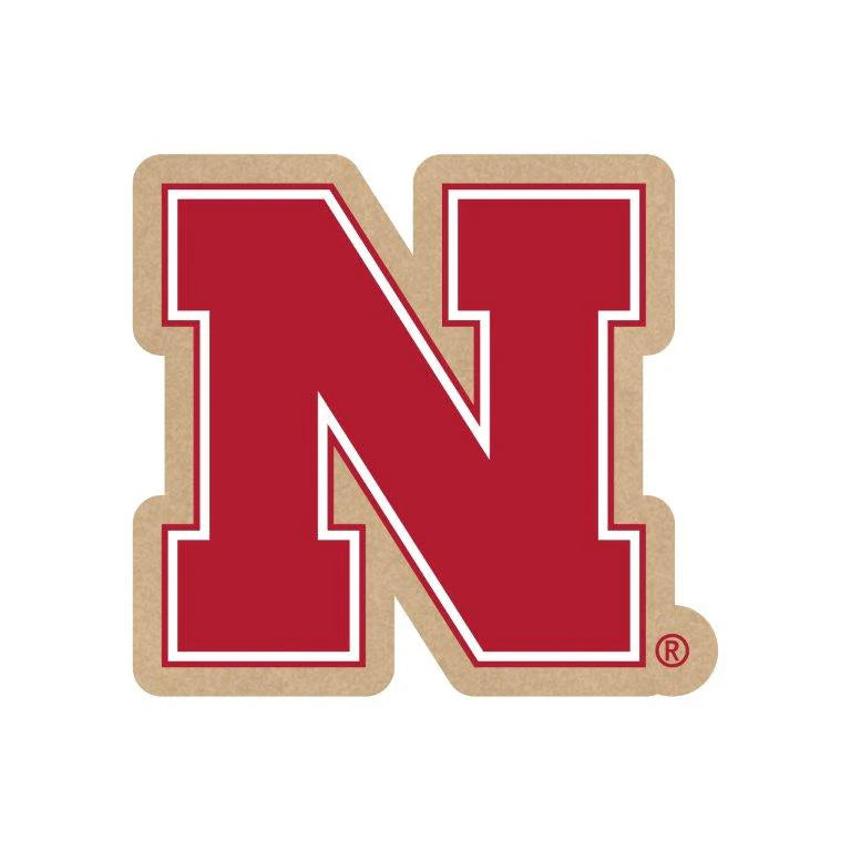 Logo Wood Magnet - Nebraska Cornhuskers