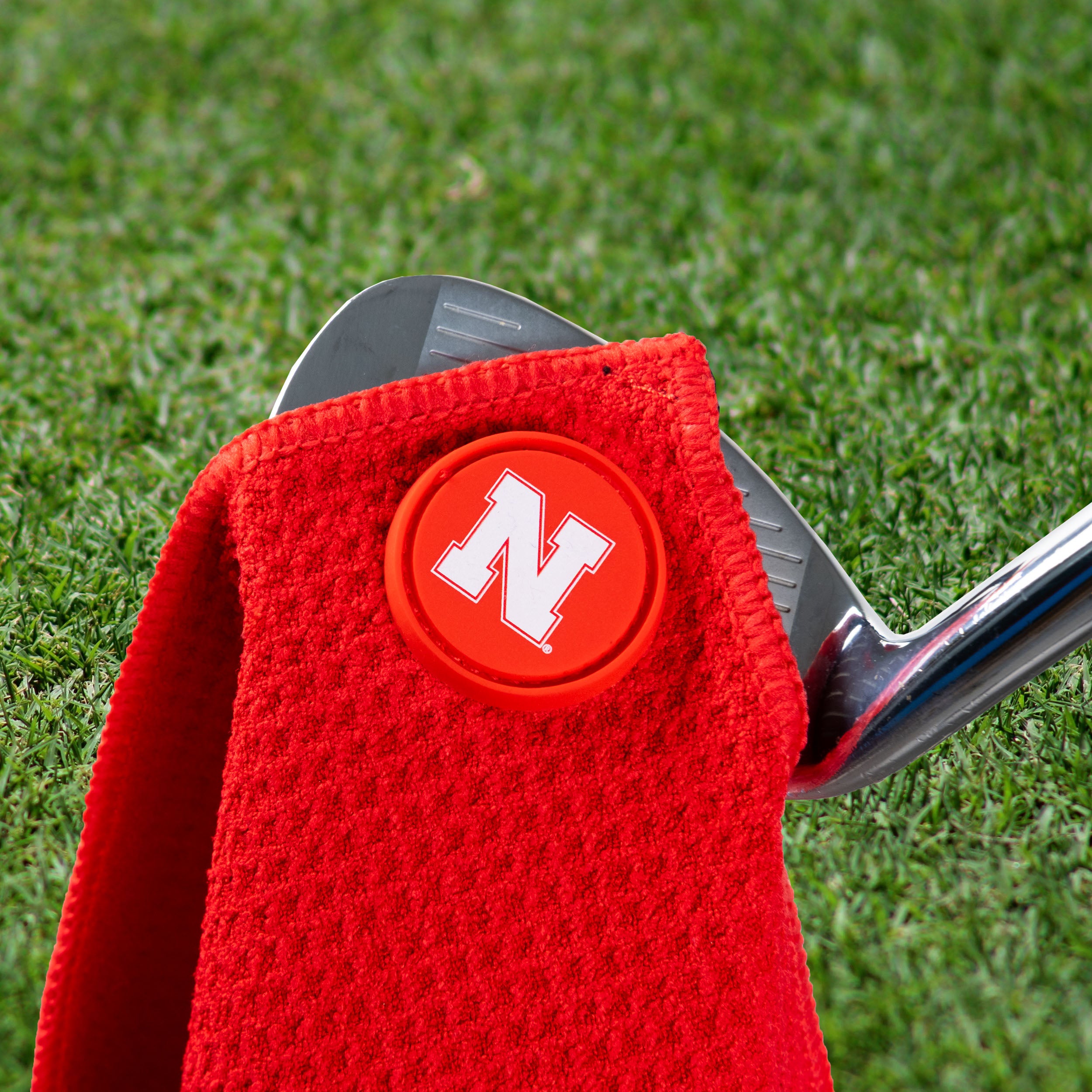 Magnetic Embroidered Microfiber Towel, Golf - Nebraska Cornhuskers