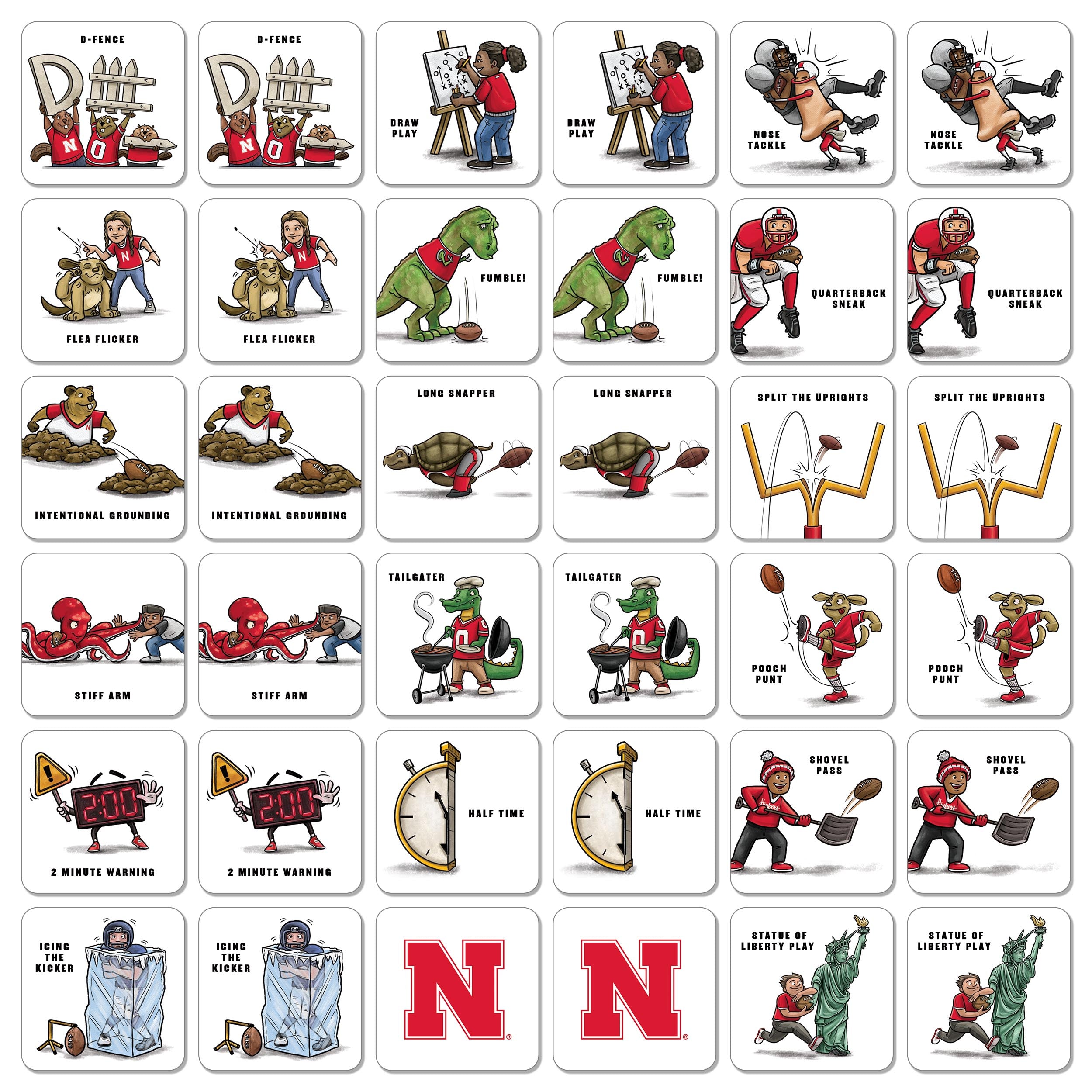 Memory Match Game - Nebraska Cornhuskers