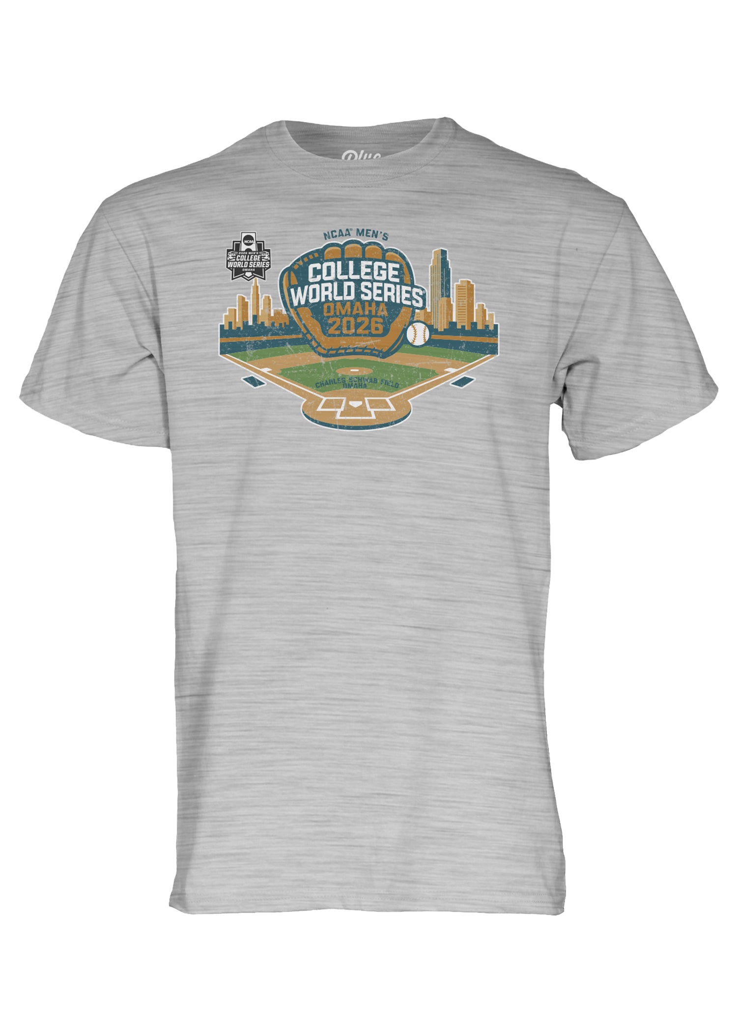 Men's CWS 2026 Baseball Field Grey Tee