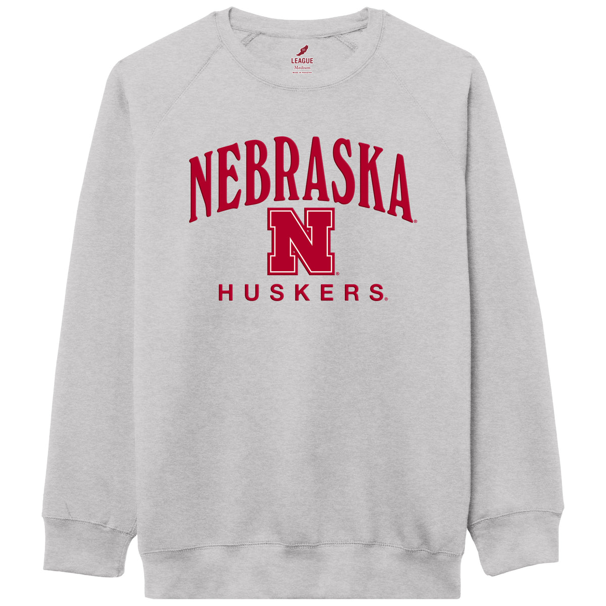 Men's Essentials Crew 2.0 in White - Nebraska Cornhuskers