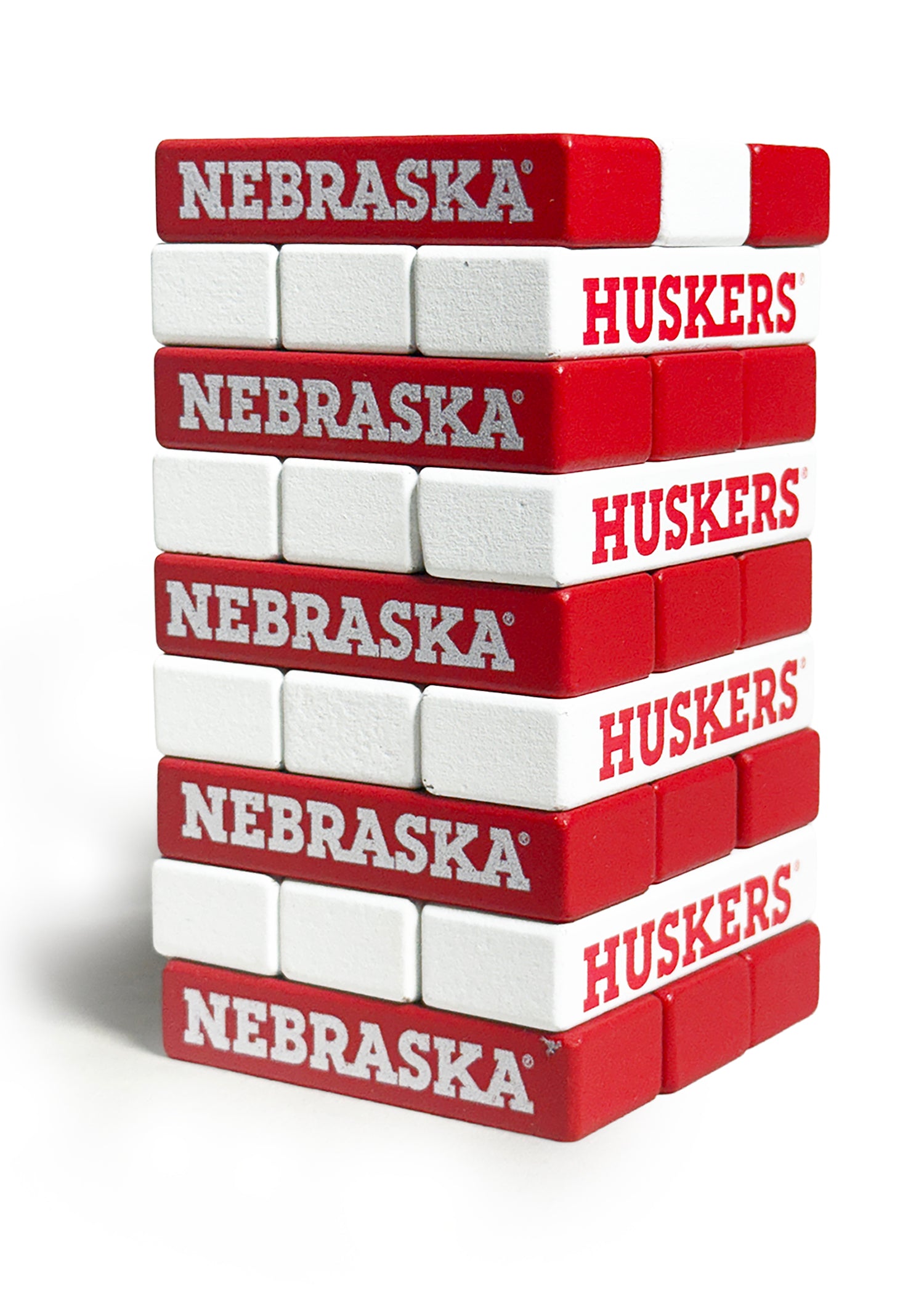 Mini Team Tower - Wood Stacking Game - Nebraska Cornhuskers