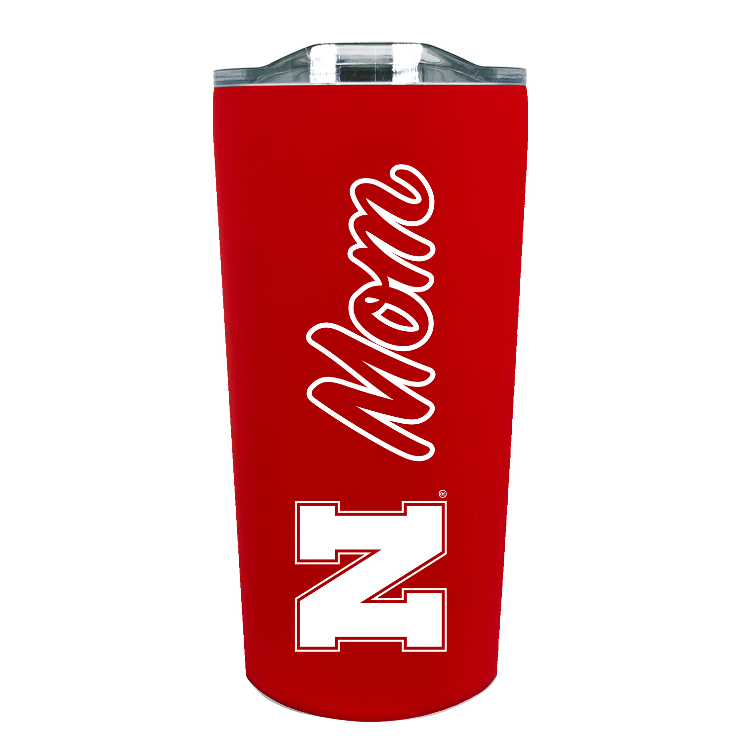 Laser Engraved Mom Tumbler - Nebraska Cornhuskers