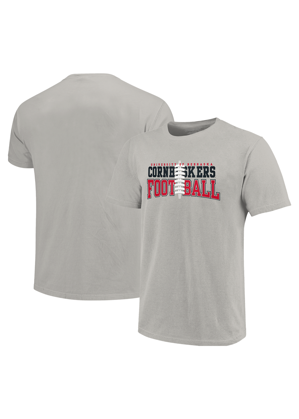 Gray Men’s Short Sleeve T-Shirt – Cornhuskers Football Graphic