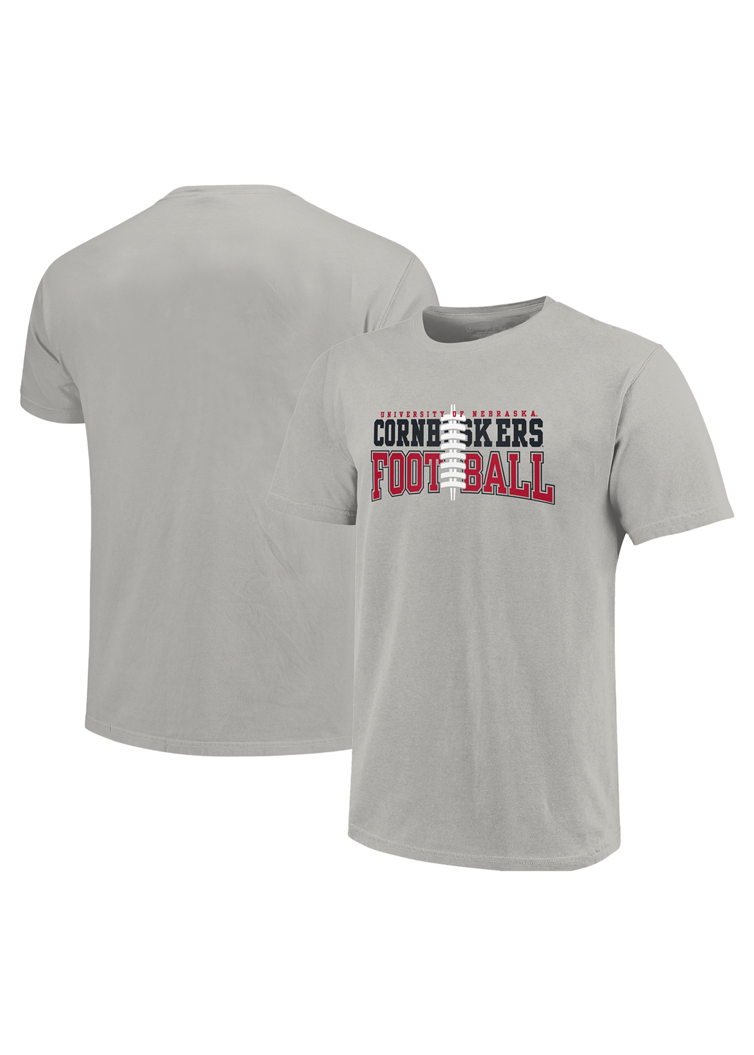 Gray Men’s Short Sleeve T-Shirt – Cornhuskers Football Graphic