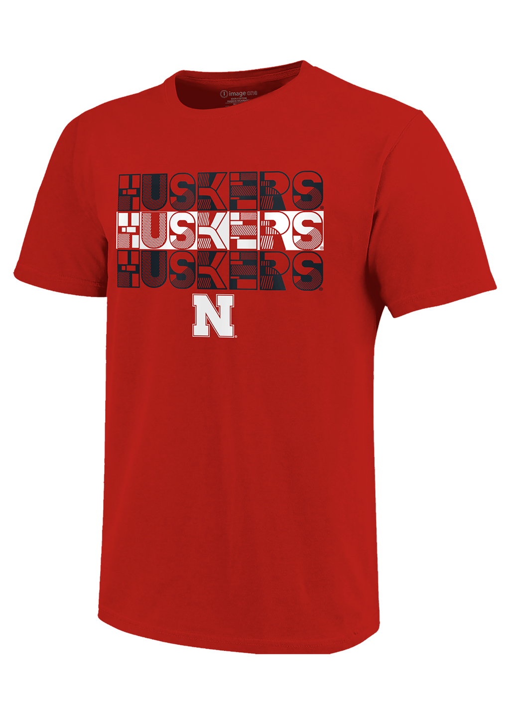Red Youth Short Sleeve T-Shirt – Stacked Huskers Graphic
