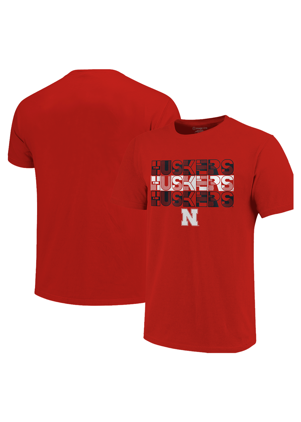 Red Youth Short Sleeve T-Shirt – Stacked Huskers Graphic