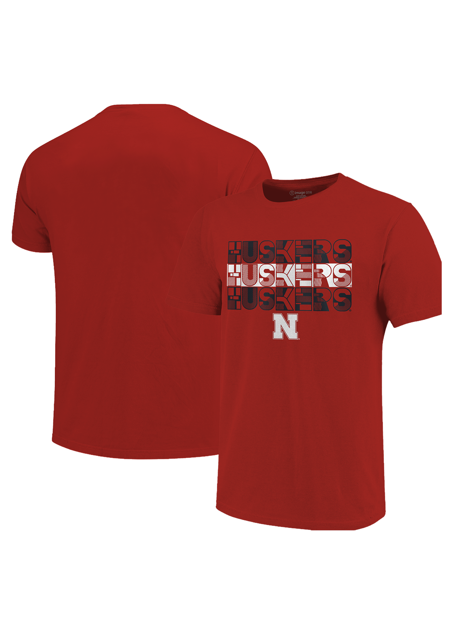 Red Youth Short Sleeve T-Shirt – Stacked Huskers Graphic