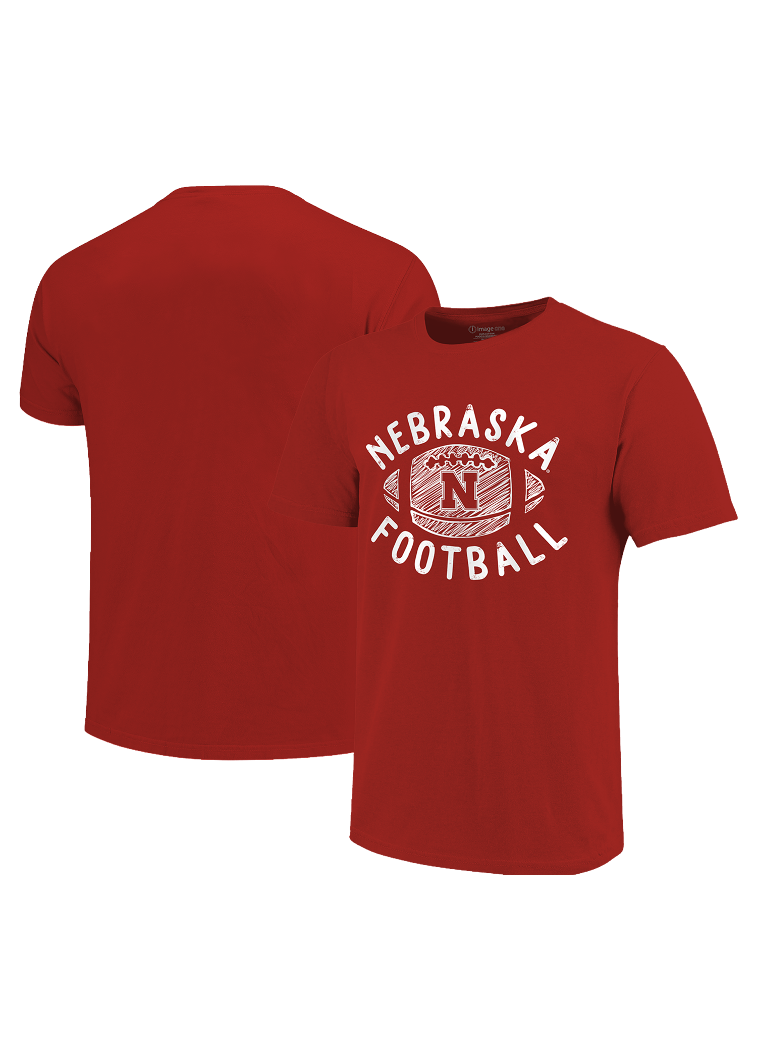 Youth Scribble Nebraska Football Graphic