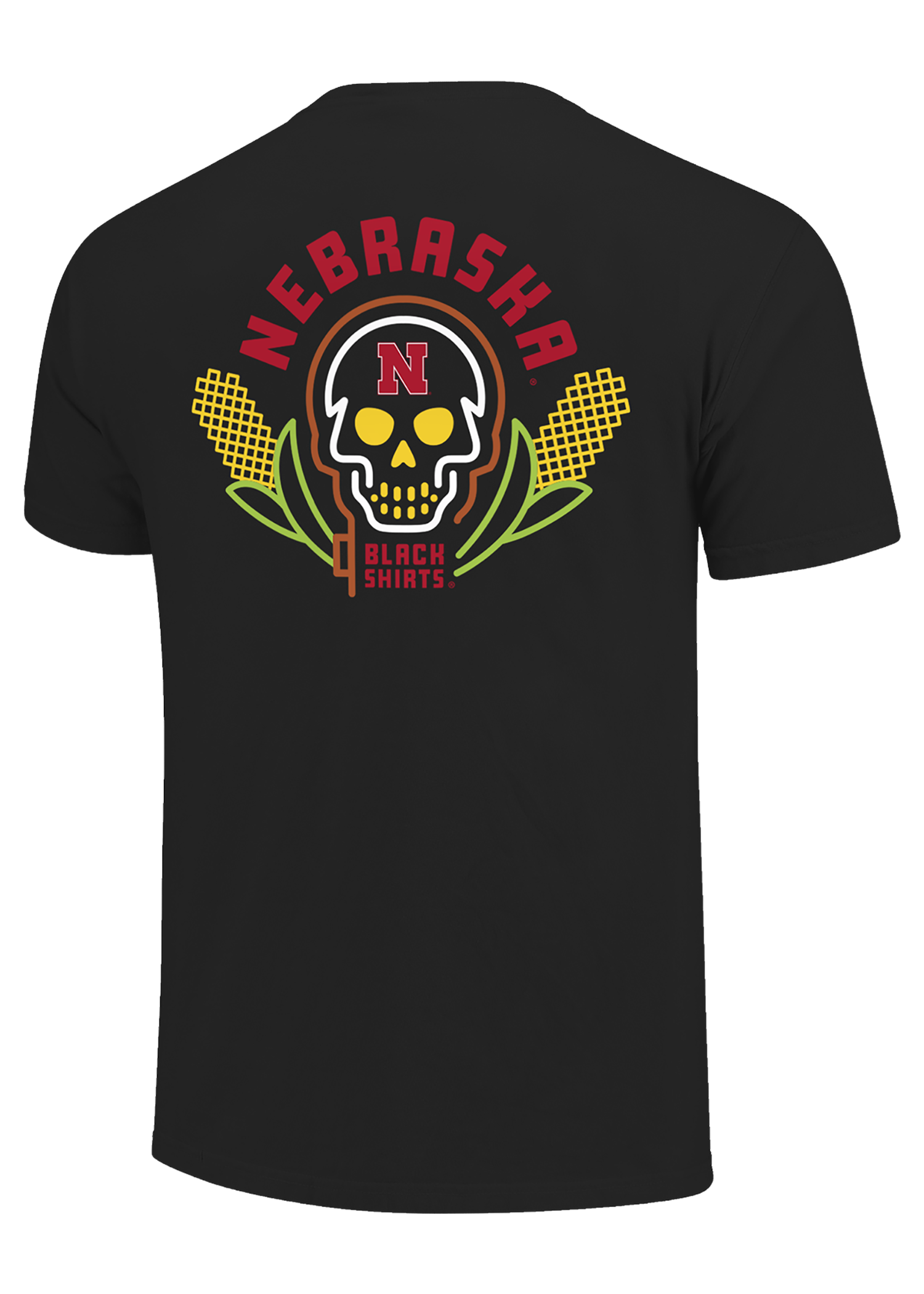 Black Nebraska Huskers Hyper Local Black Shirts Corn T-Shirt