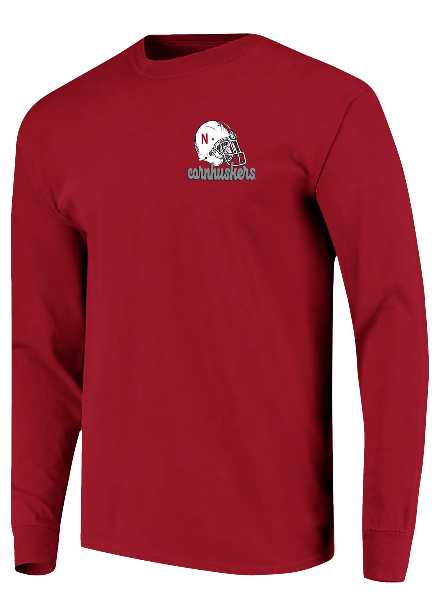 Red Long Sleeve T-Shirt – Football Collage Design