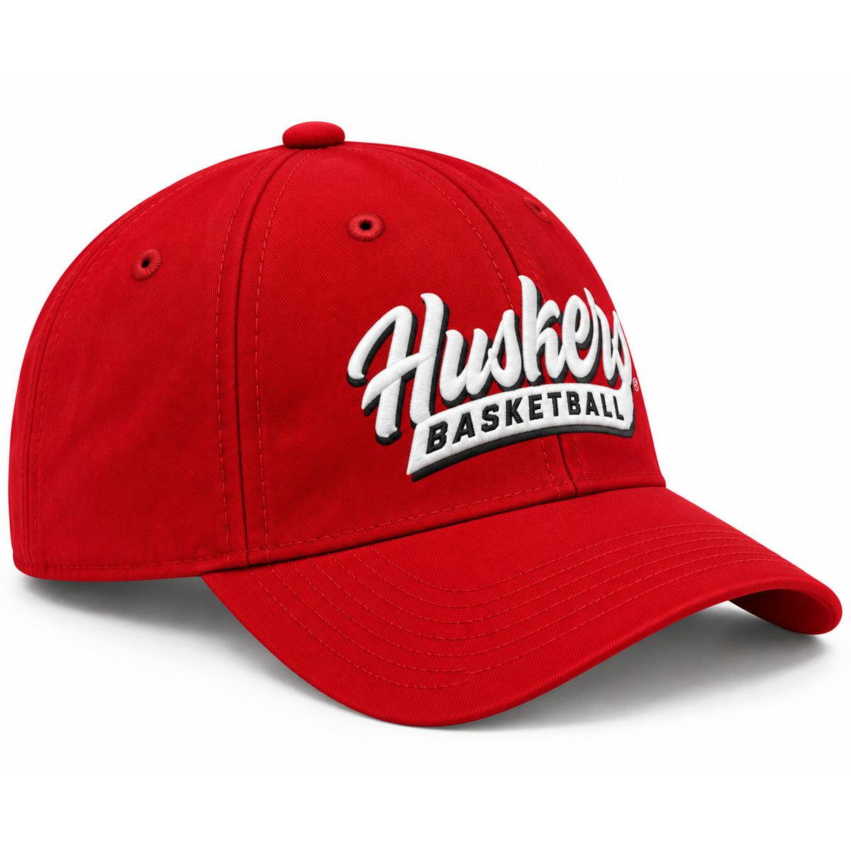 Huskers Basketball Hat, Curved Bill, Strapback - Nebraska Cornhuskers