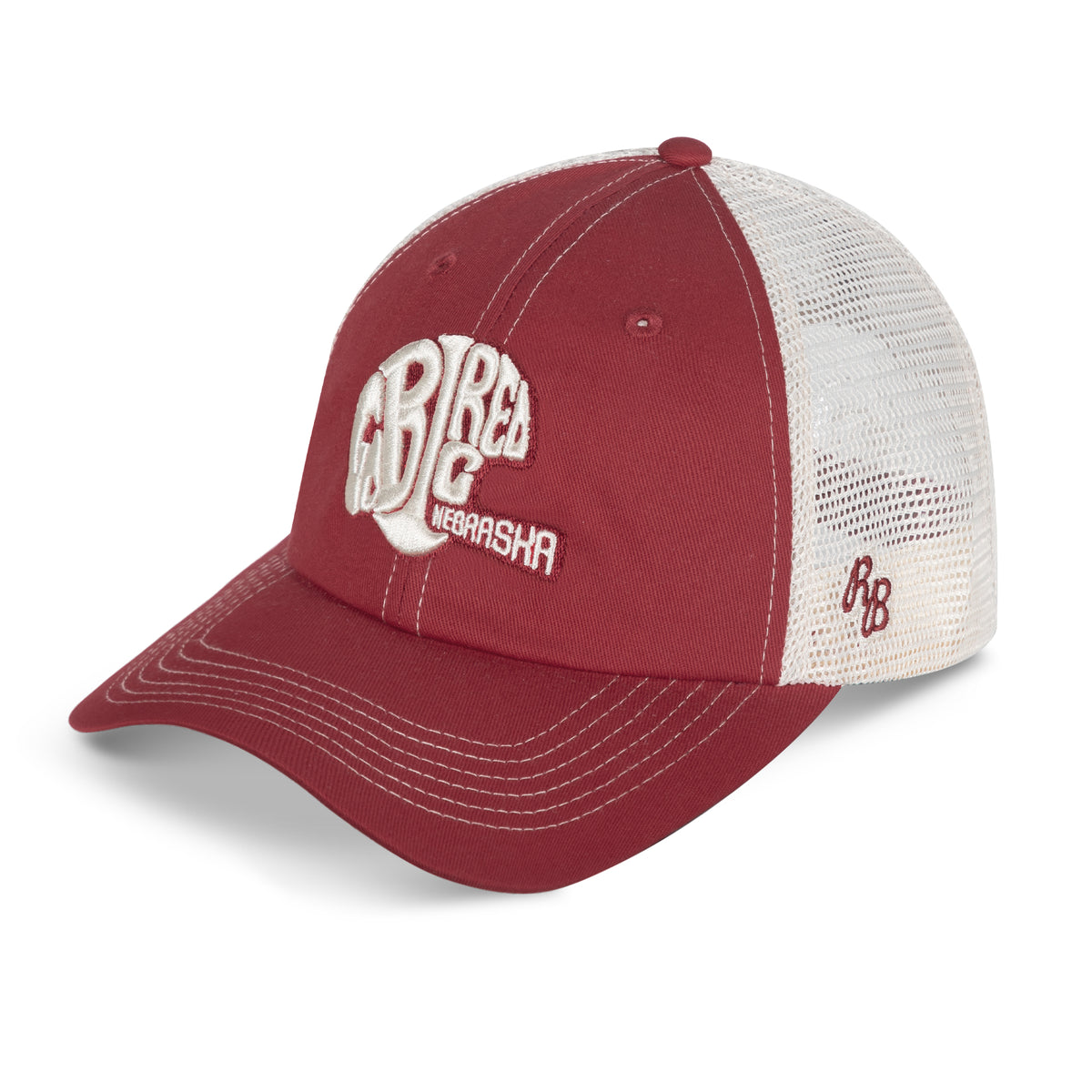 Retro Big Big Red Logo Helmet Hat, Curved Bill, Snapback - Nebraska Cornhuskers