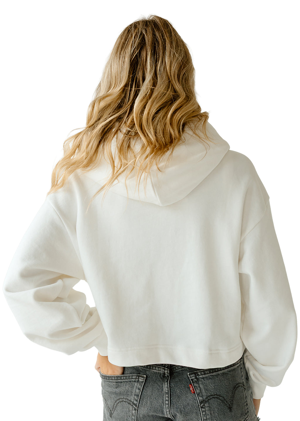 White Nebraska Patch Hoodie