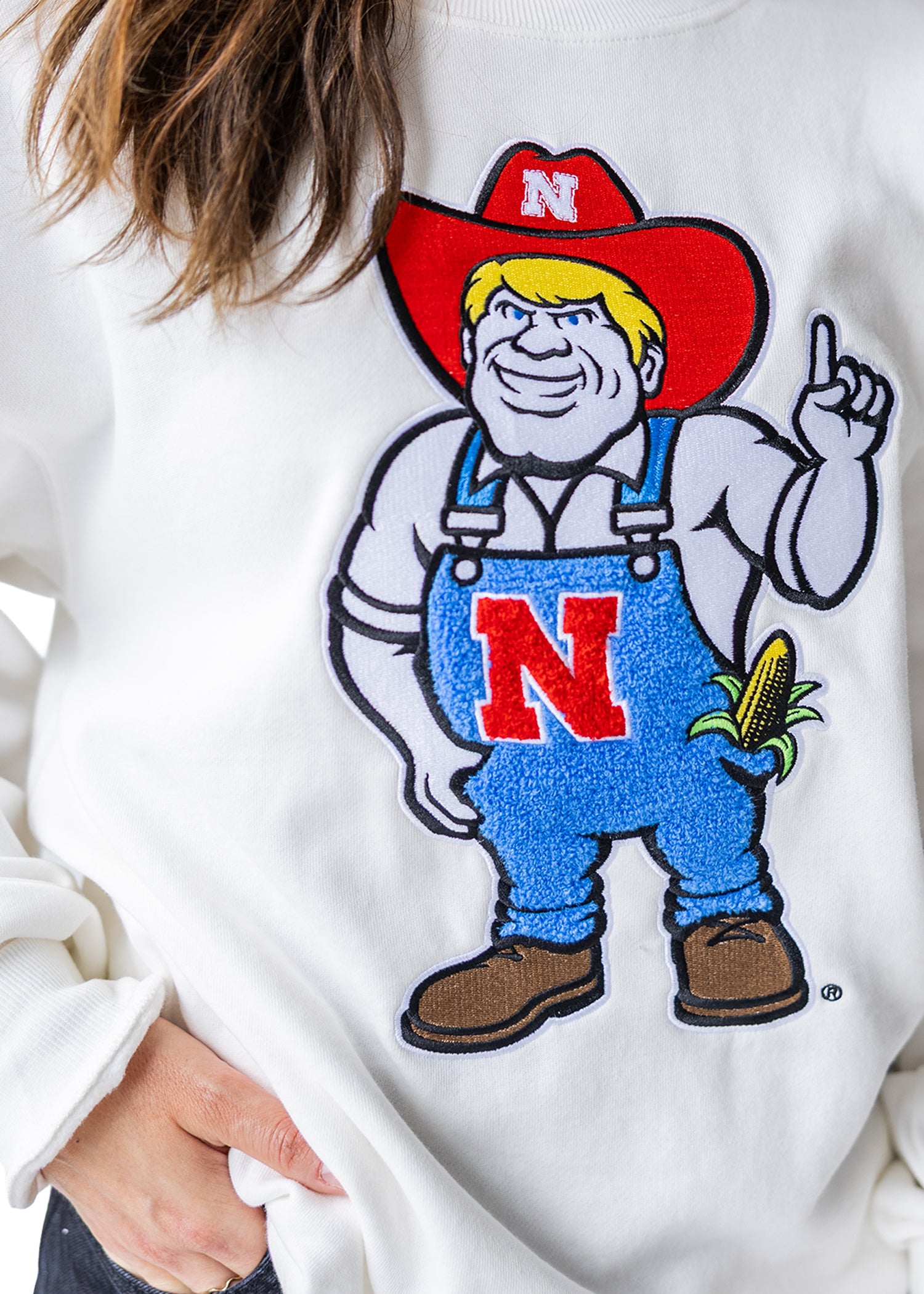 White Herbie Husker Crewneck
