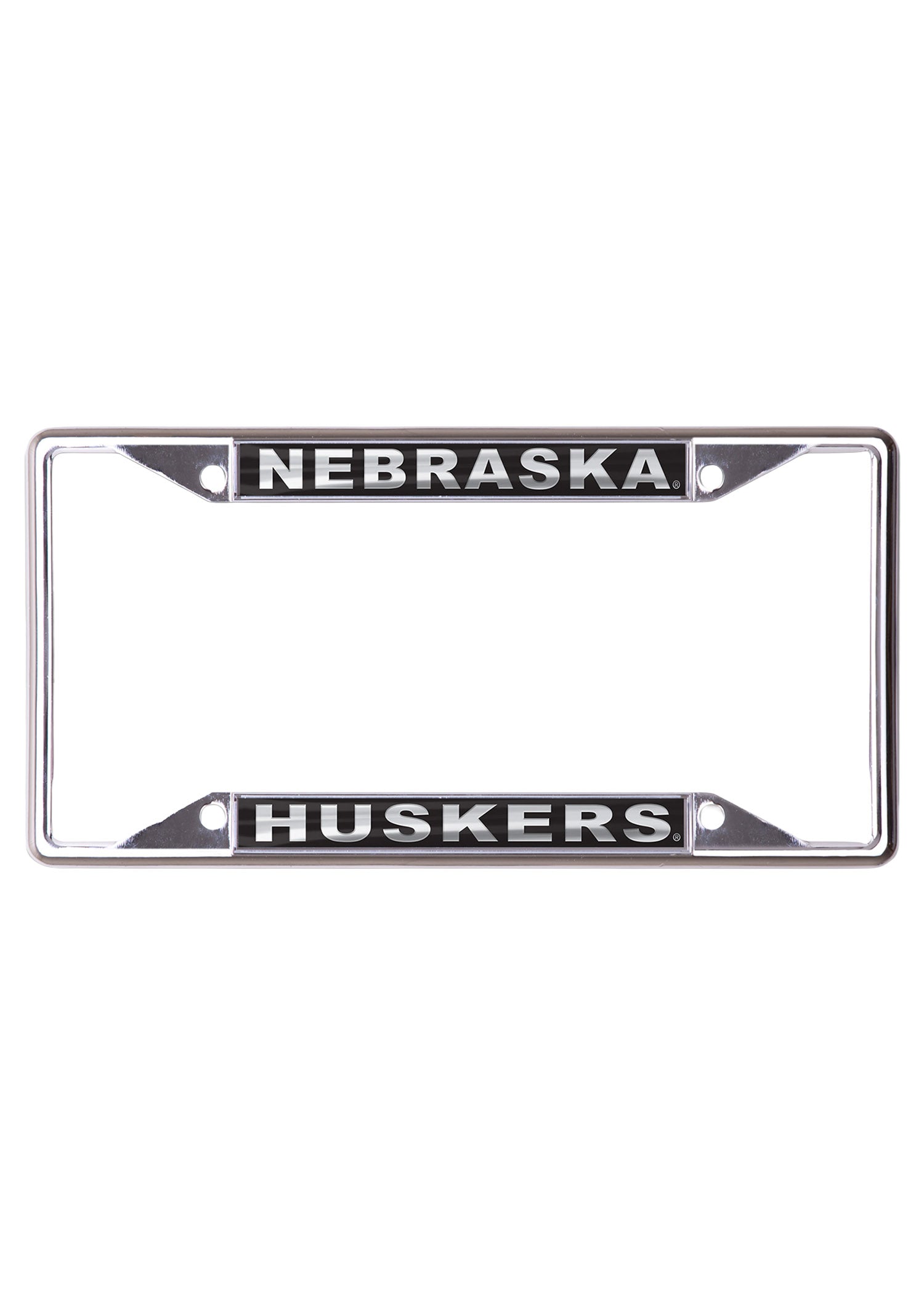 Black Nebraska Huskers Metal License Plate Frame