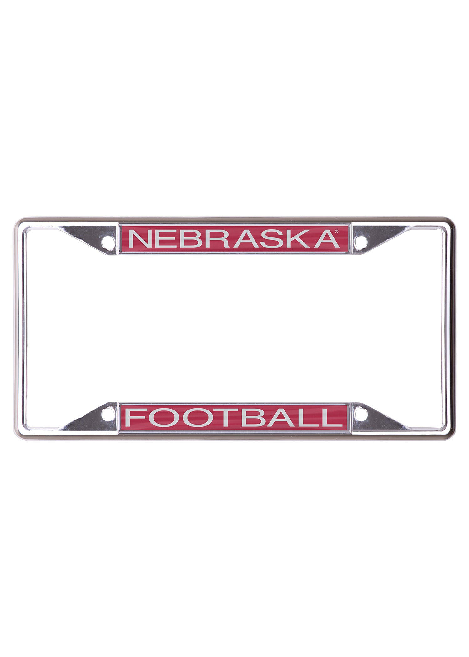 Nebraska Football Condensed Metal License Plate Frame