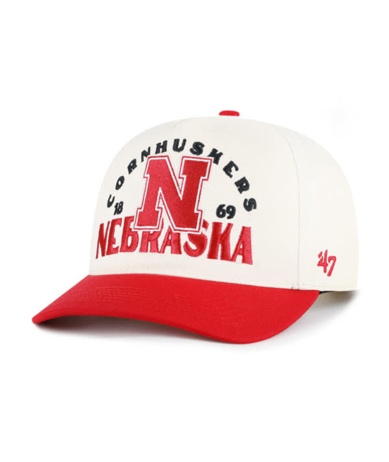 Natural Arcitext '47 Hitch Rf Hat, Curved Bill, Snapback - Nebraska Cornhuskers