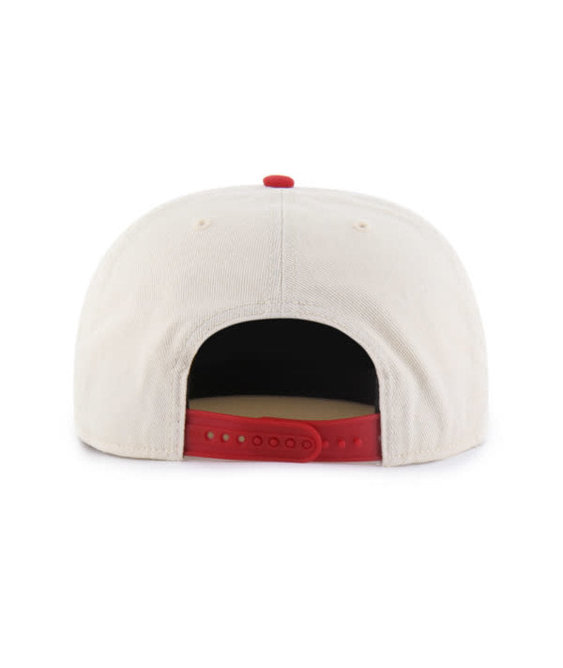 Natural Burnside '47 Captain Rf Hat, Flat Bill, Snapback - Nebraska Cornhuskers