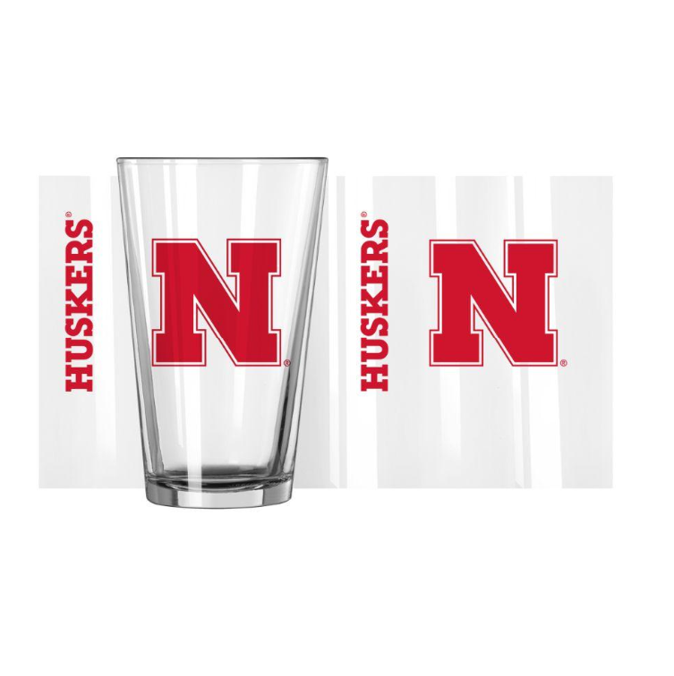 Nebraska 16 Oz Gameday Pint Glass