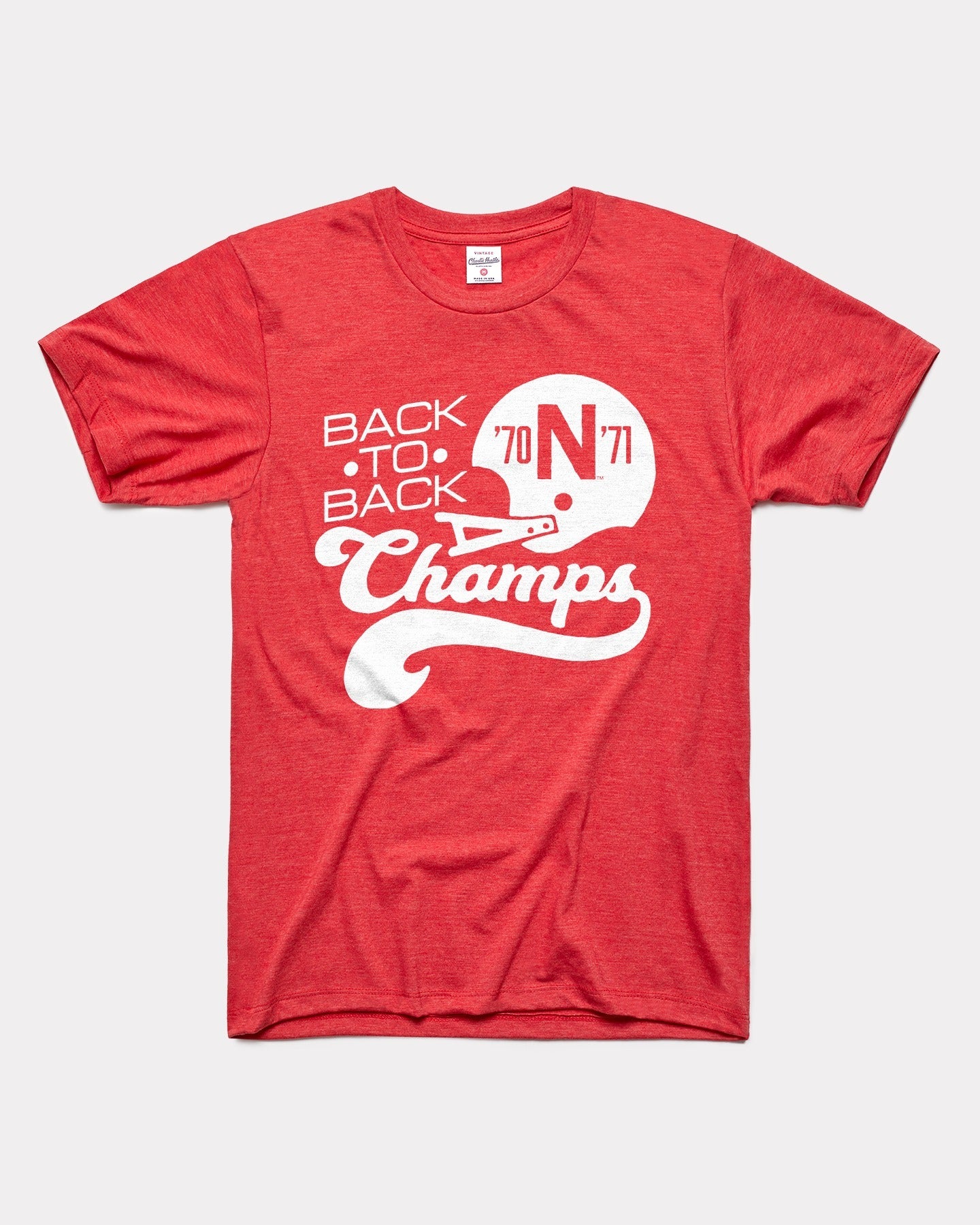 Nebraska Back to Back Champs Red T-Shirt - Nebraska Cornhuskers