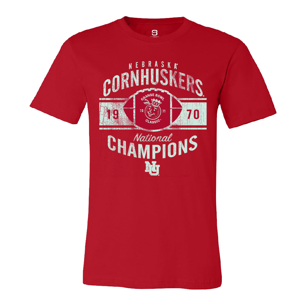 Nebraska Cornhuskers National Champions Red Tee - Nebraska Cornhuskers