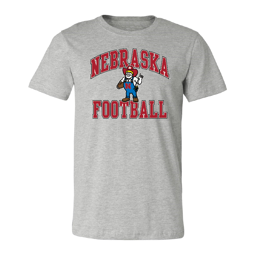 Nebraska Football Arch Athletic Heather Tee - Nebraska Cornhuskers